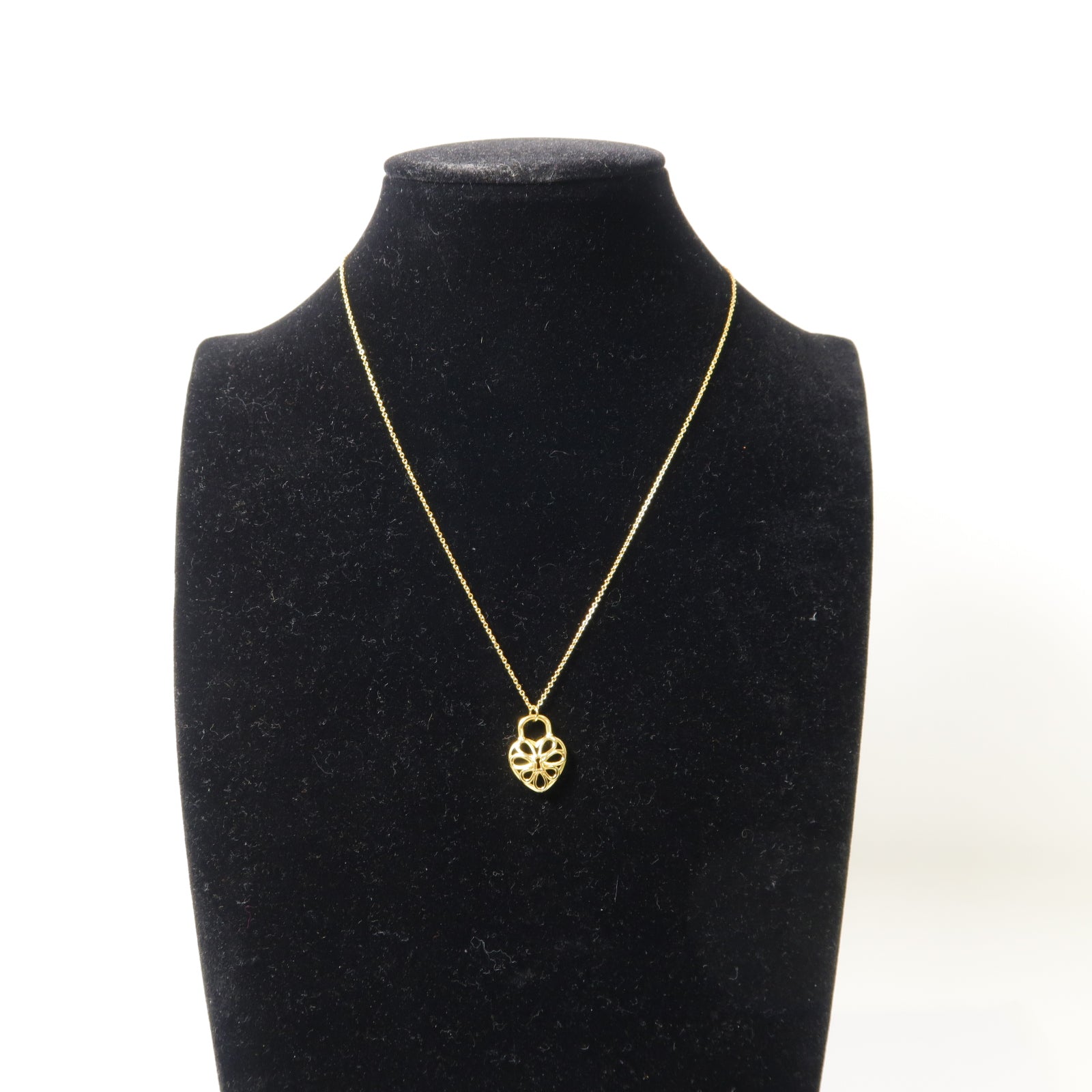 TIFFANY＆CO 18K黃金HeartLock Necklace項鍊