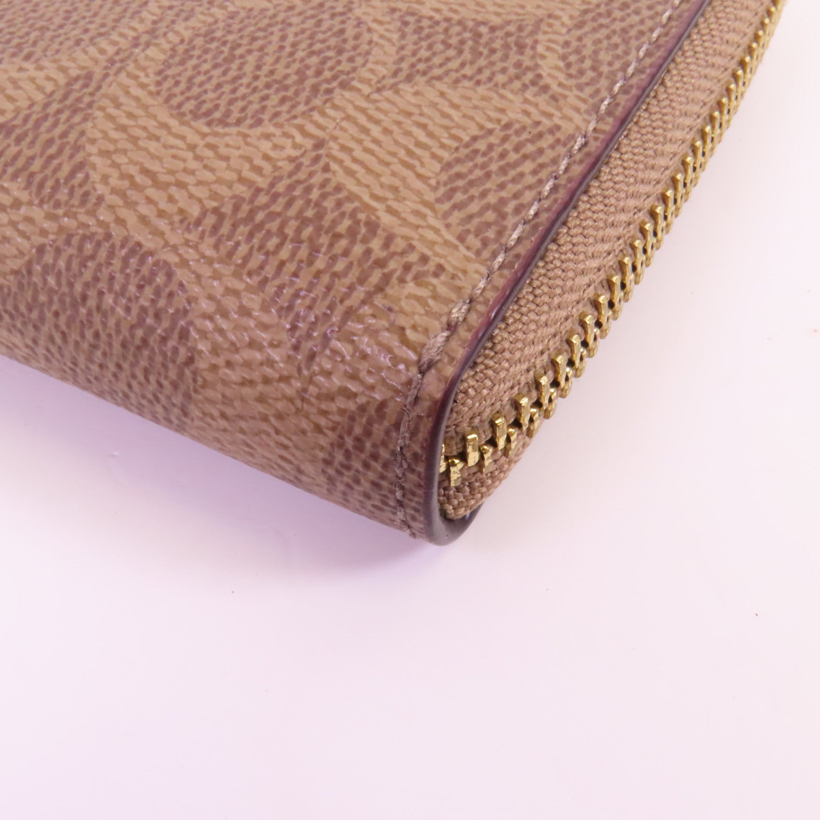 COACH 塗層帆布/牛皮皮革Zip Long Wallet金扣拉鏈長錢包