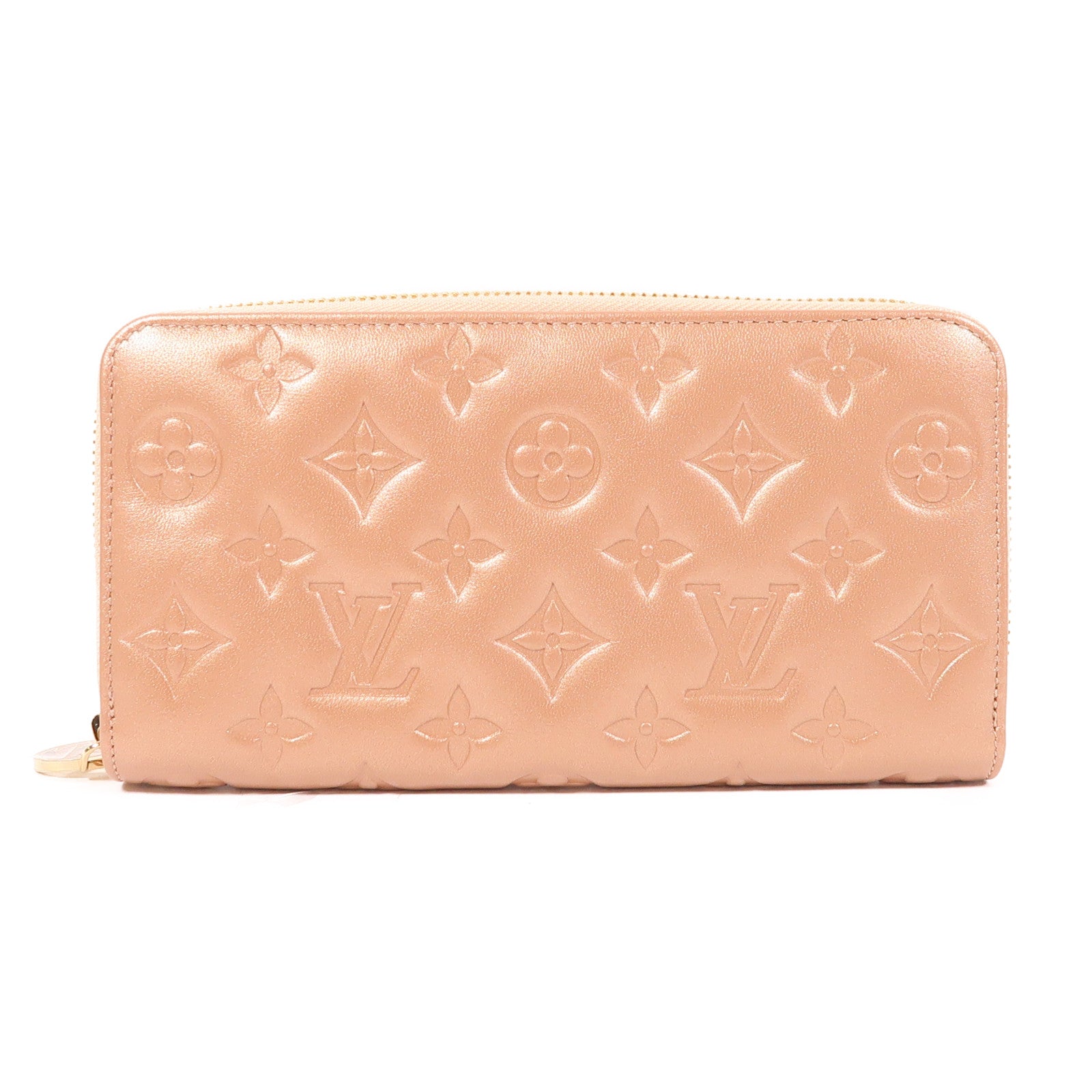 LOUIS VUITTON Monogram Embossed Zippy Wallet Coussin金扣長錢包