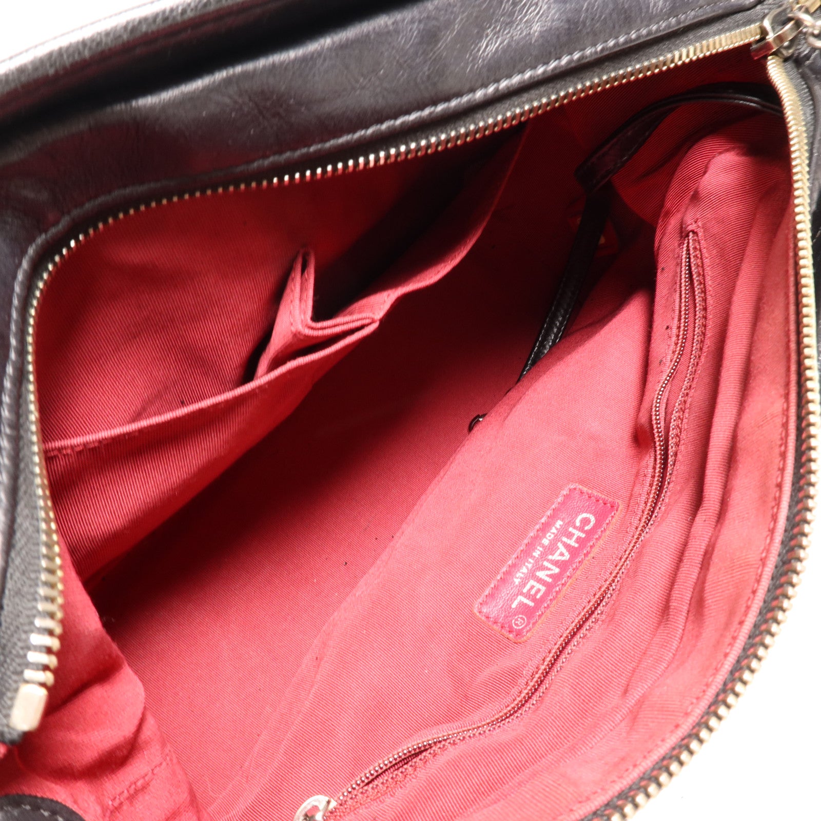 CHANEL 牛皮皮革Gabrielle Medium鏈帶肩背袋