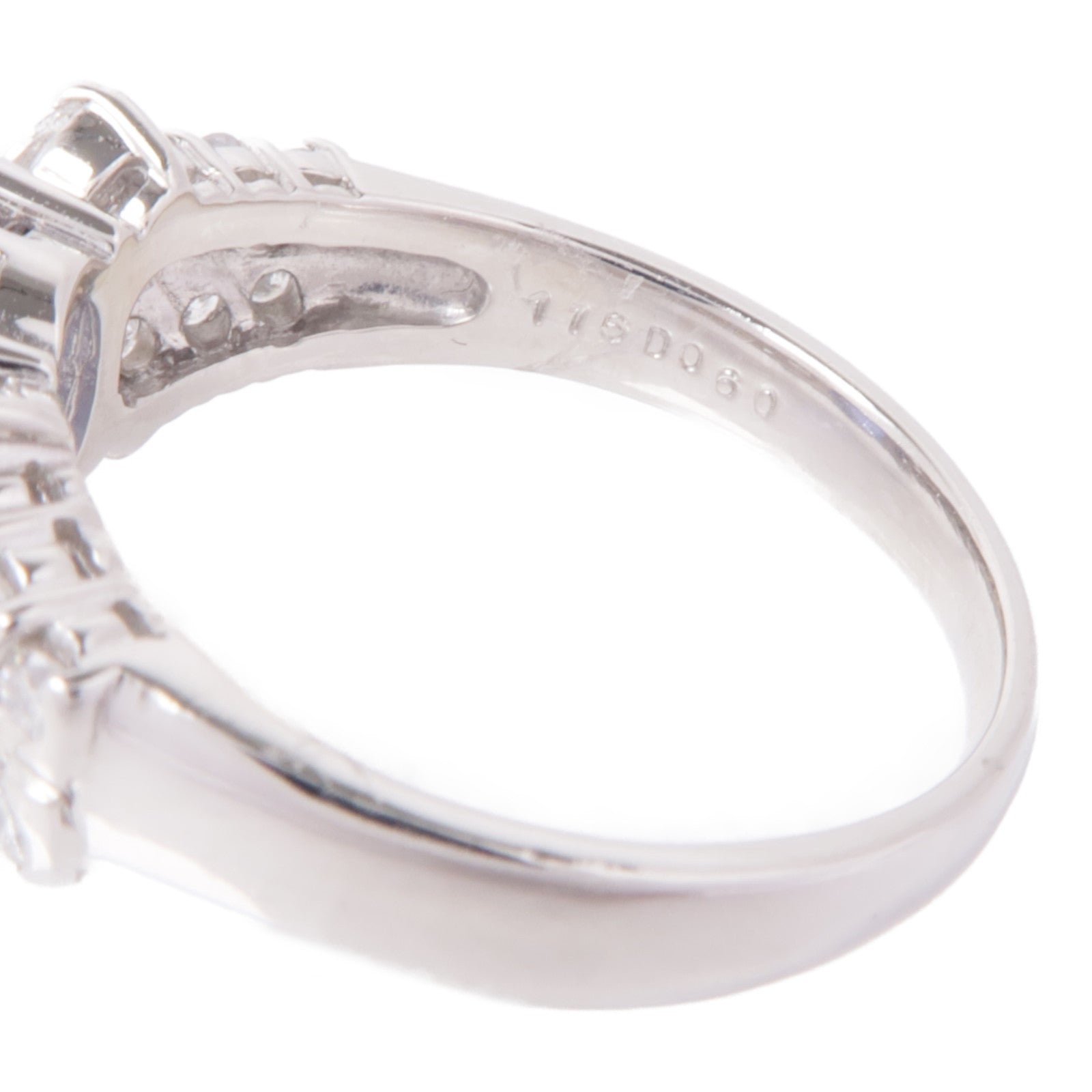 JEWELRY 【激減優惠】PT850鉑金Sapphire/Diamond Ring藍寶石/鑽石戒指US#7