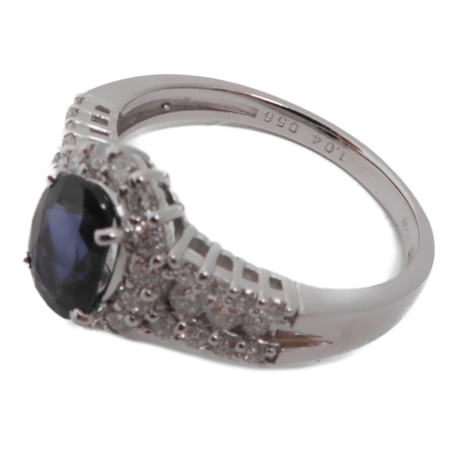 JEWELRY PT950鉑金Sapphire Diamond Ring鑽石戒指US#6