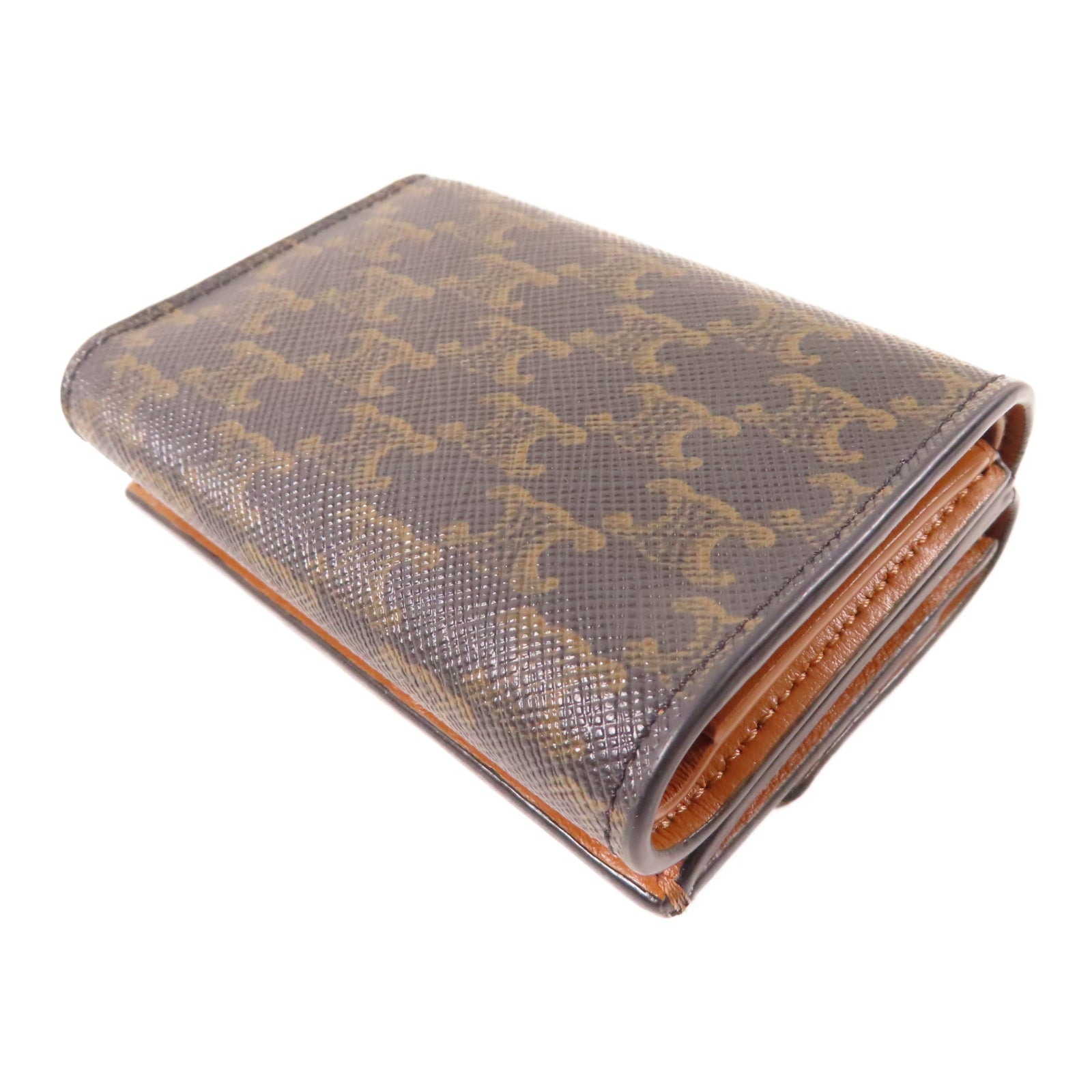 CELINE 塗層帆布Wallet金扣錢包啡色