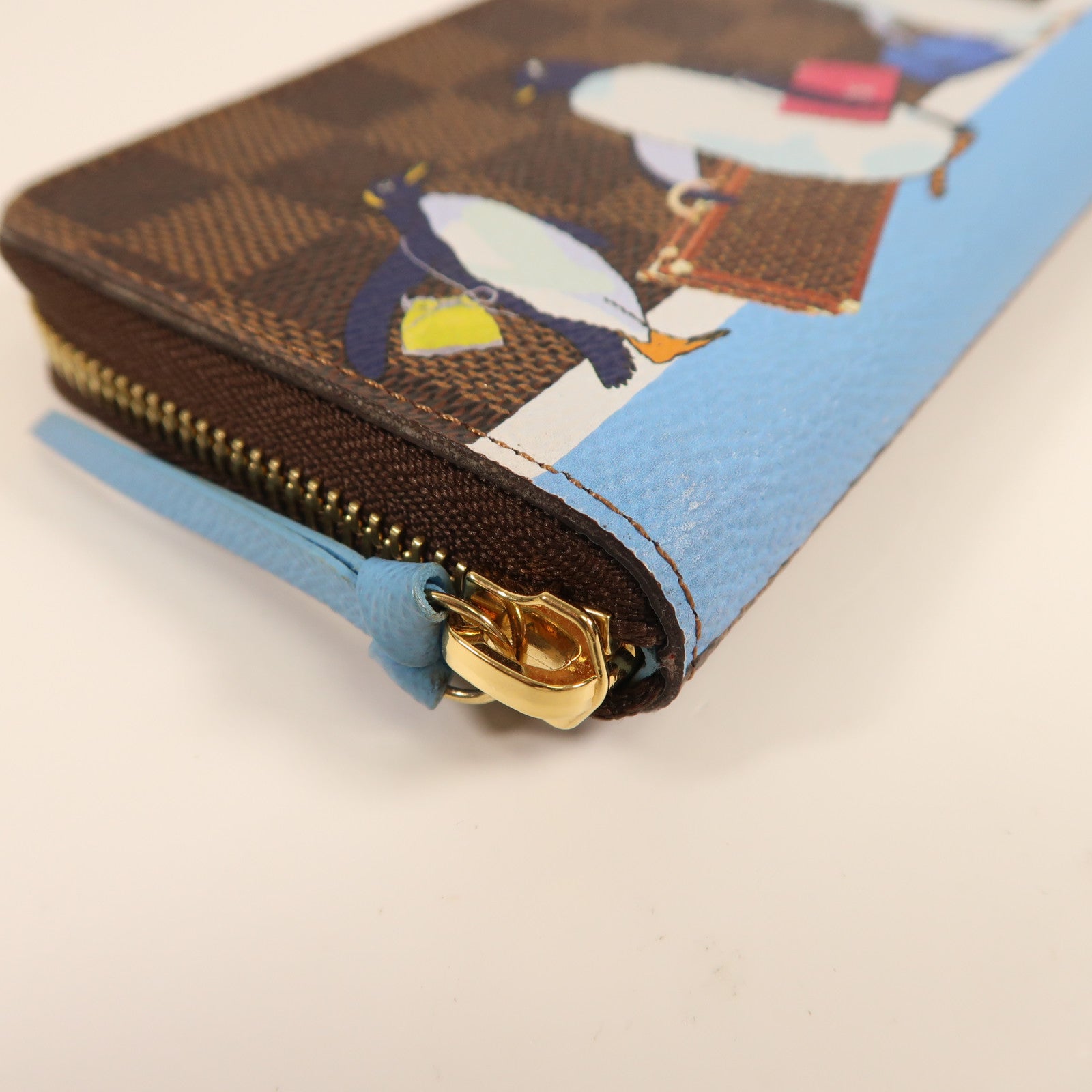 LOUIS VUITTON Damier Portefeuille Clemence金扣長錢包