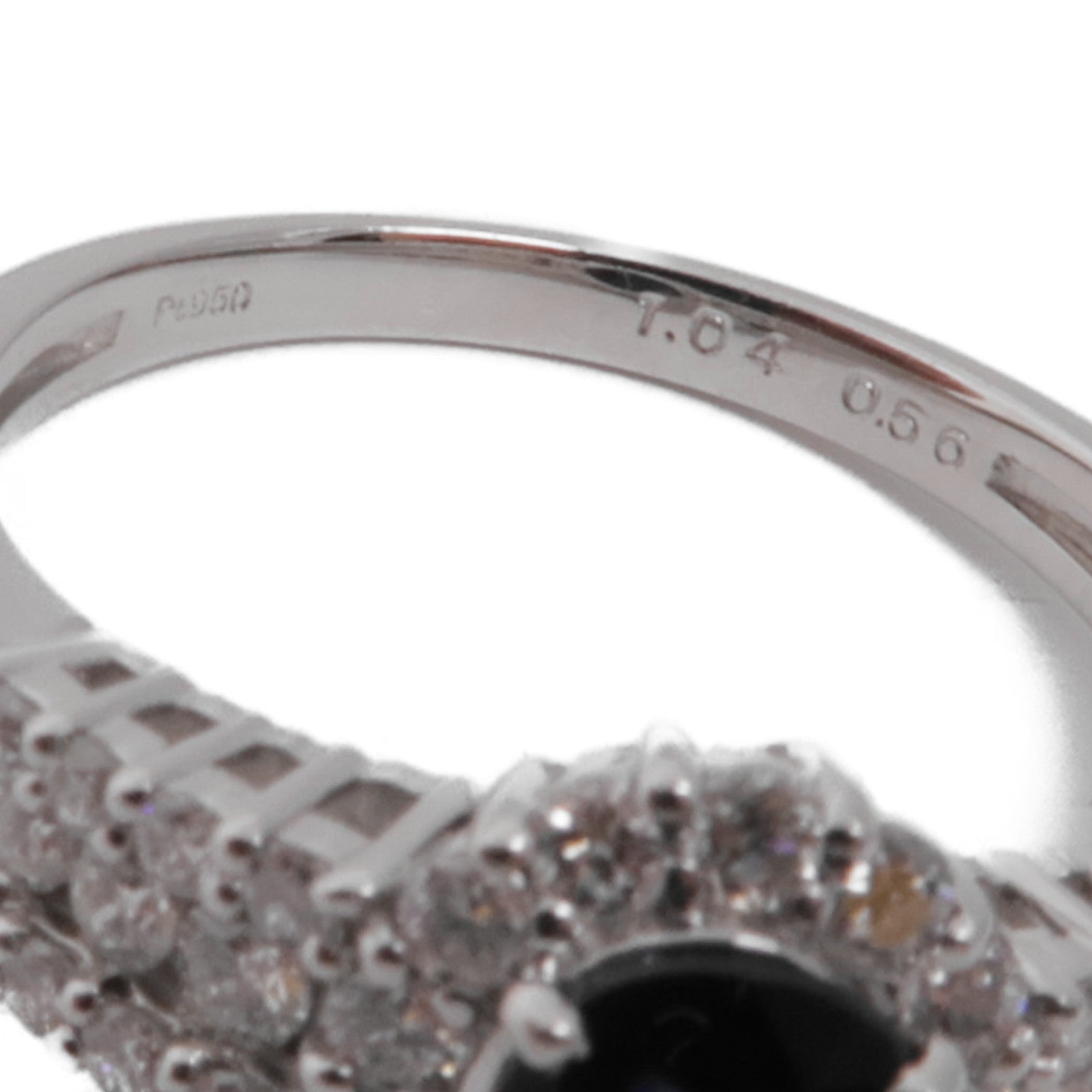 JEWELRY PT950鉑金Sapphire Diamond Ring鑽石戒指US#6