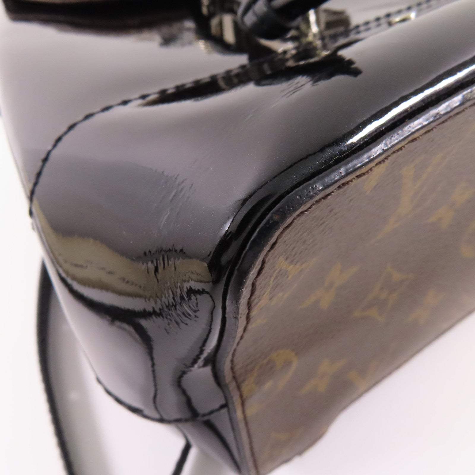 LOUIS VUITTON LV SHW Hot Springs M55769 Monogram Vernis Brown Black