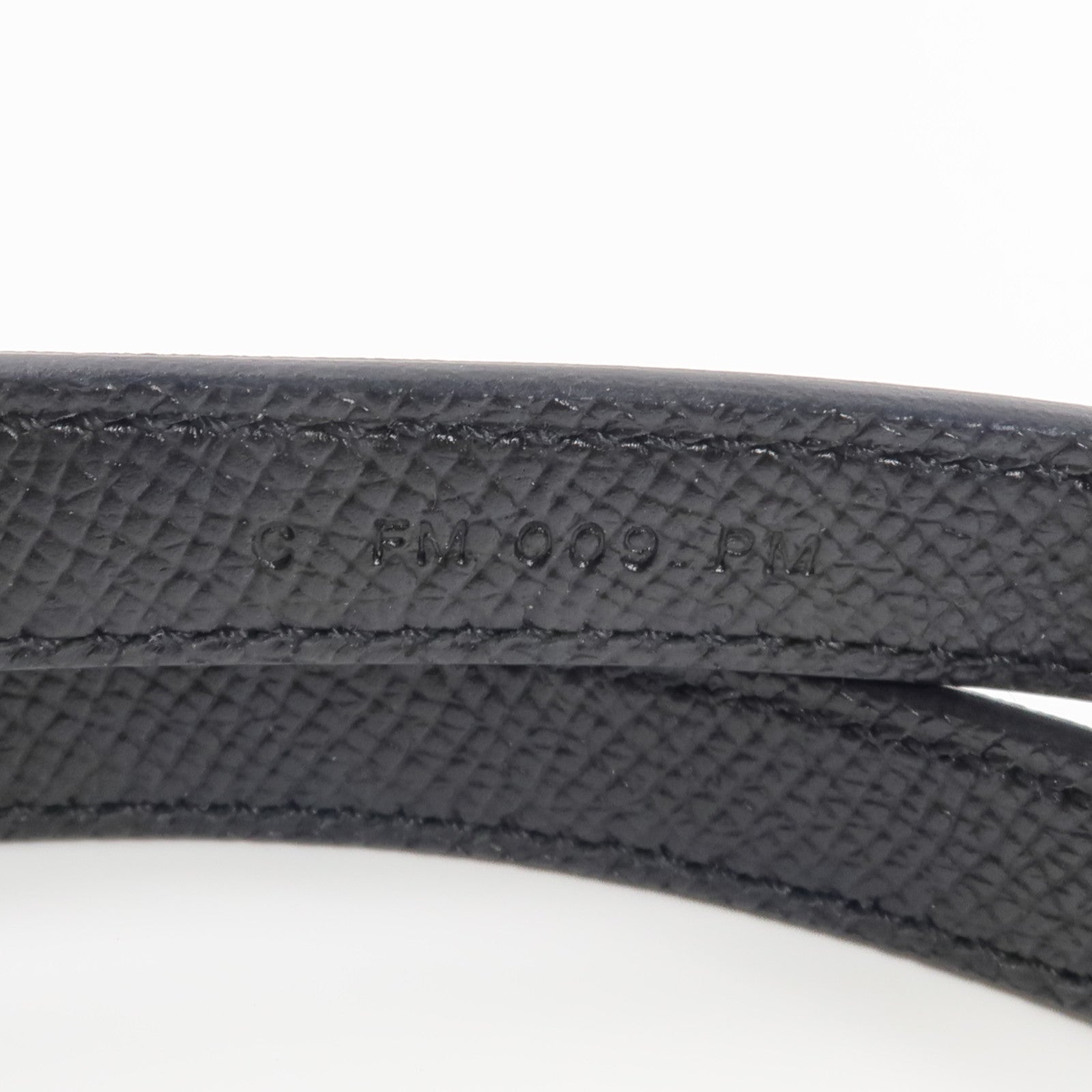 HERMES Epsom皮革Shoulder Strap肩帶Noir/Bleu Saphir