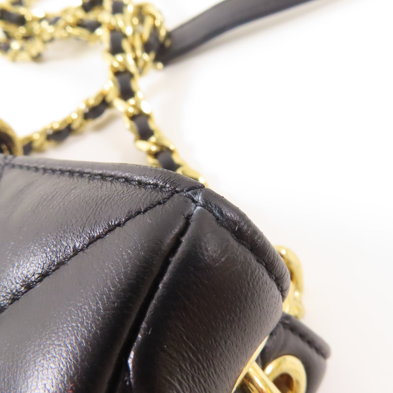CHANEL【激減優惠】 羊皮皮革Shoulder Bag金扣鏈帶手挽肩背兩用袋