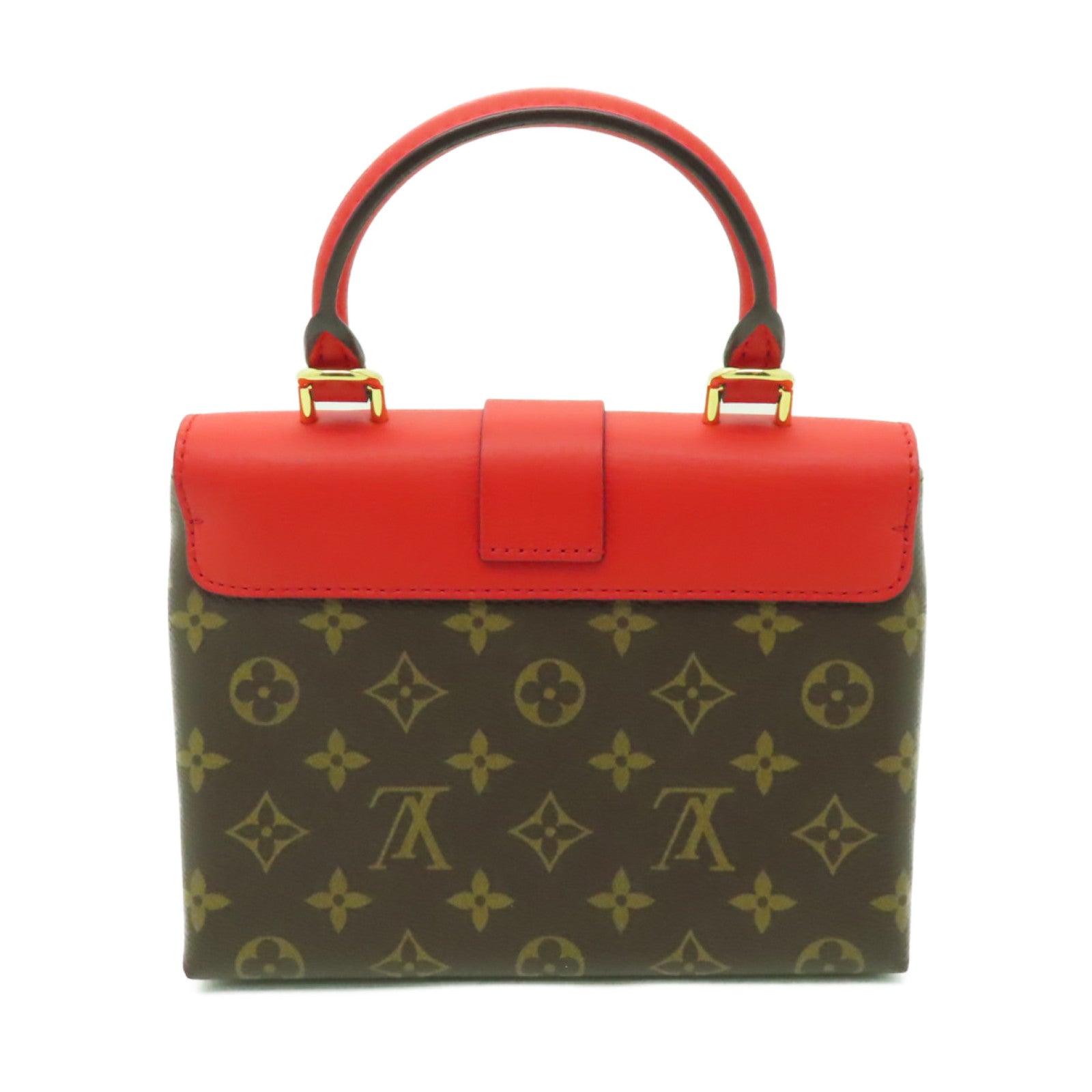 LOUIS VUITTON 【激減優惠】Monogram Locky BB金扣手挽袋紅色/啡色