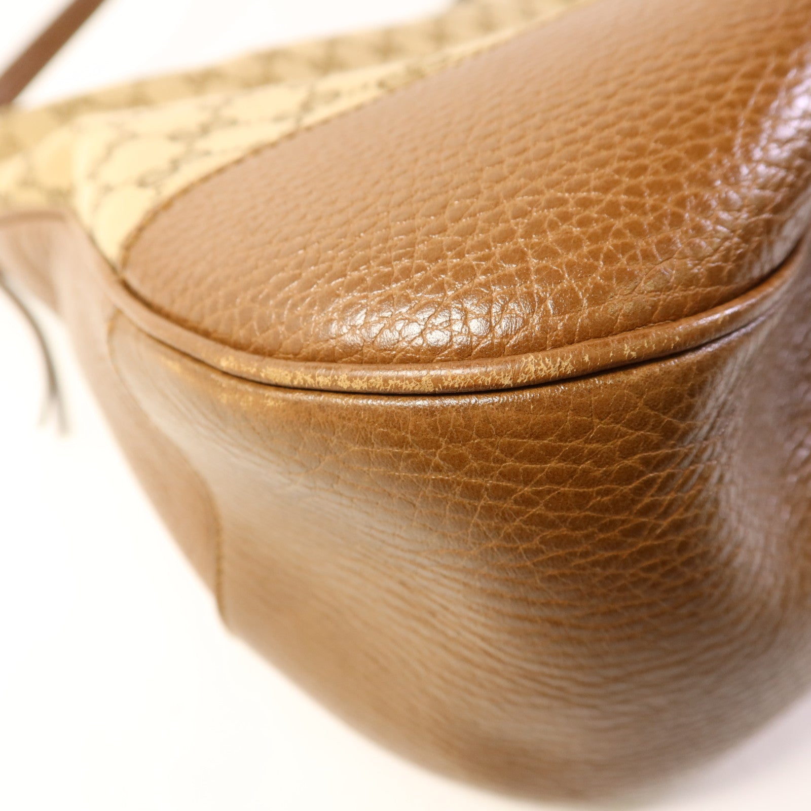 GUCCI 帆布/皮革Bree Micro Hobo金扣肩背袋