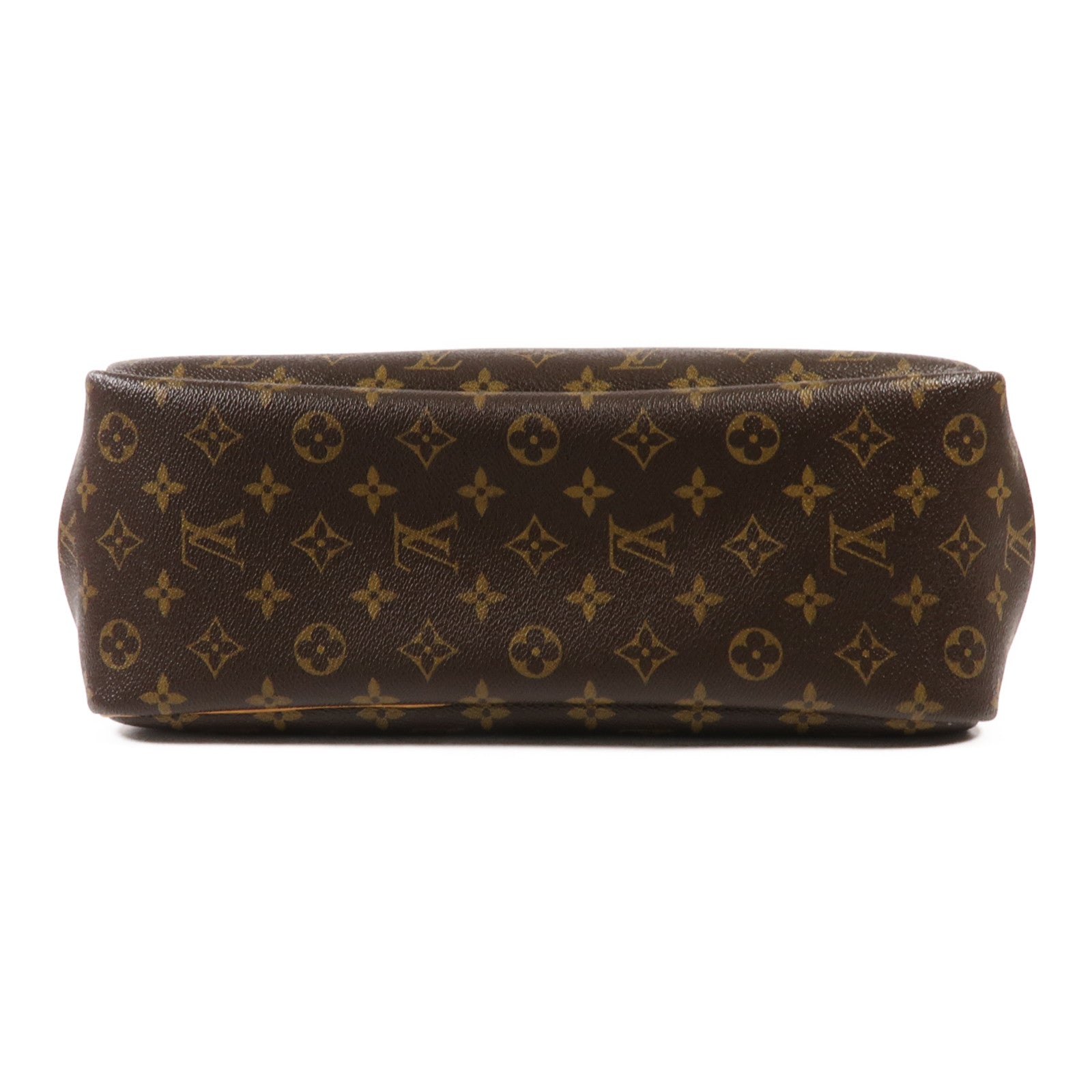 LOUIS VUITTON Monogram Deauville金扣手挽袋棕色