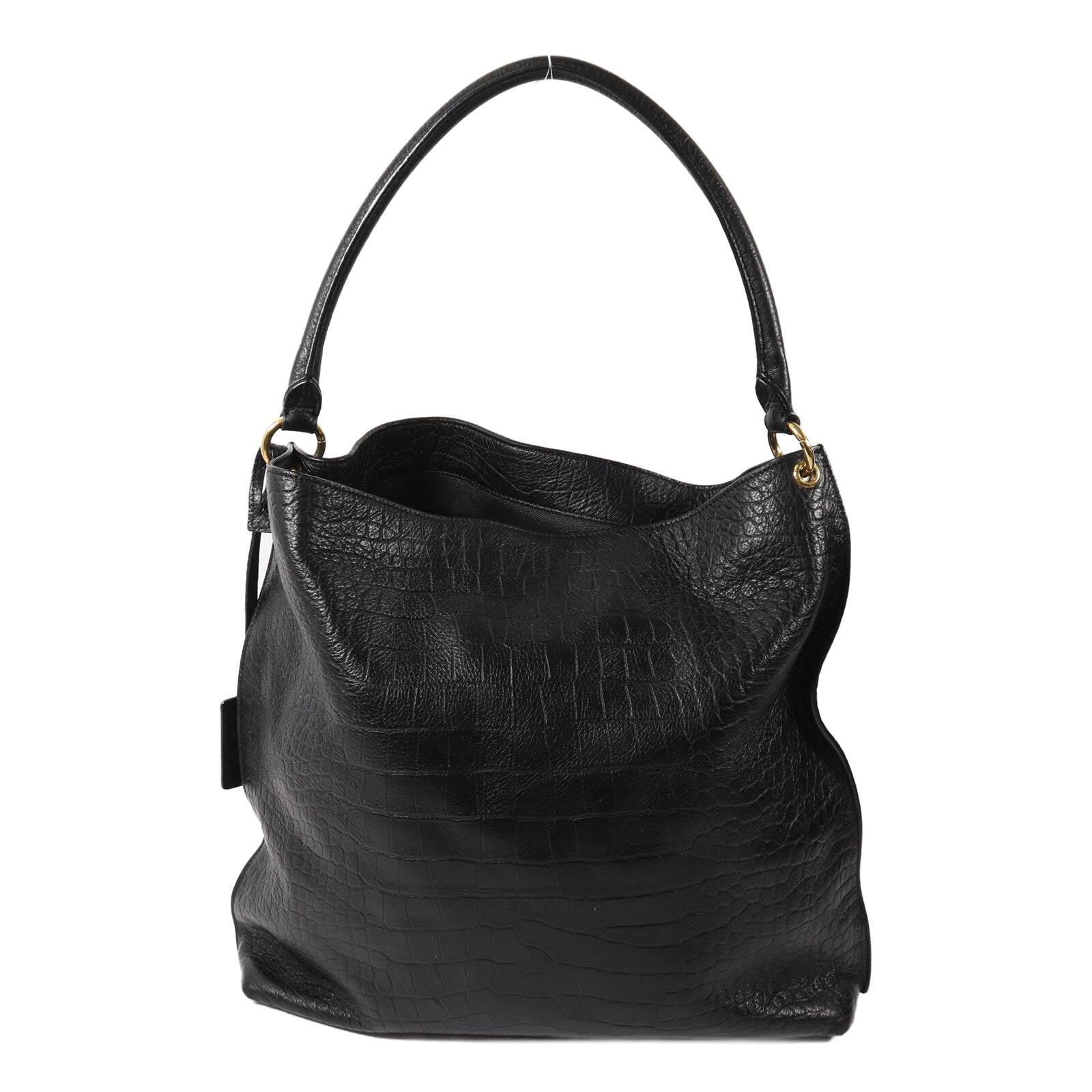 SAINT LAURENT 牛皮皮革Tag Hobo Bag金扣手挽肩背兩用袋