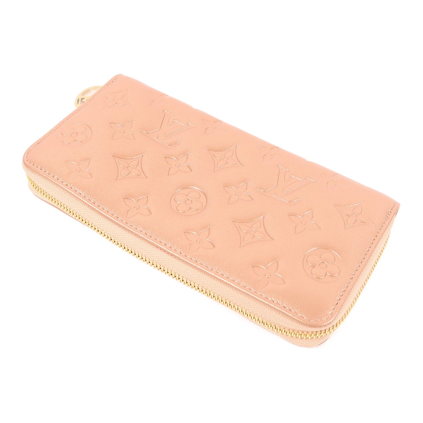 LOUIS VUITTON Monogram Embossed Zippy Wallet Coussin金扣長錢包