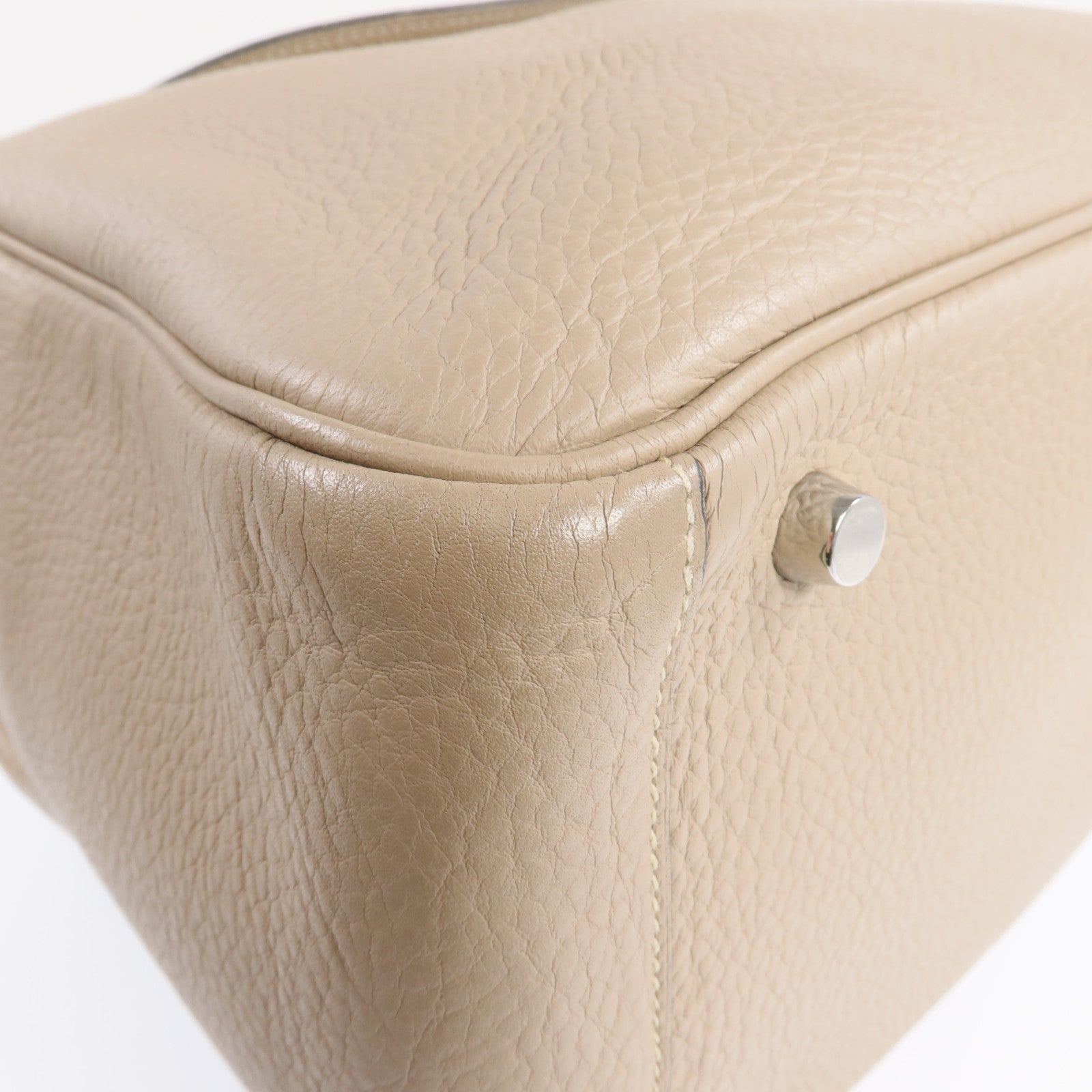 HERMES Clemence皮革Lindy 30銀扣肩背袋