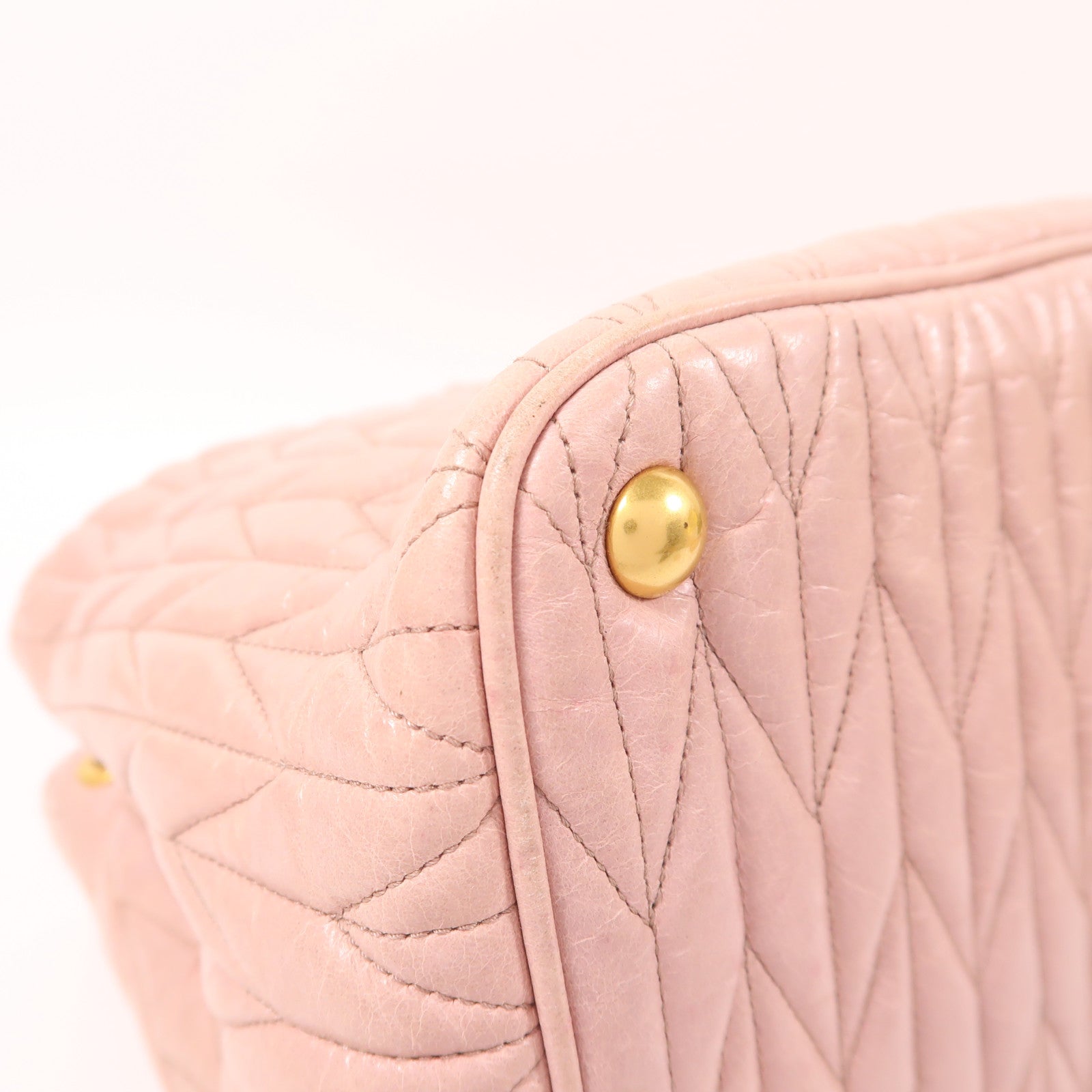 Miu Miu 牛皮皮革Matelasse金扣手挽肩背兩用袋