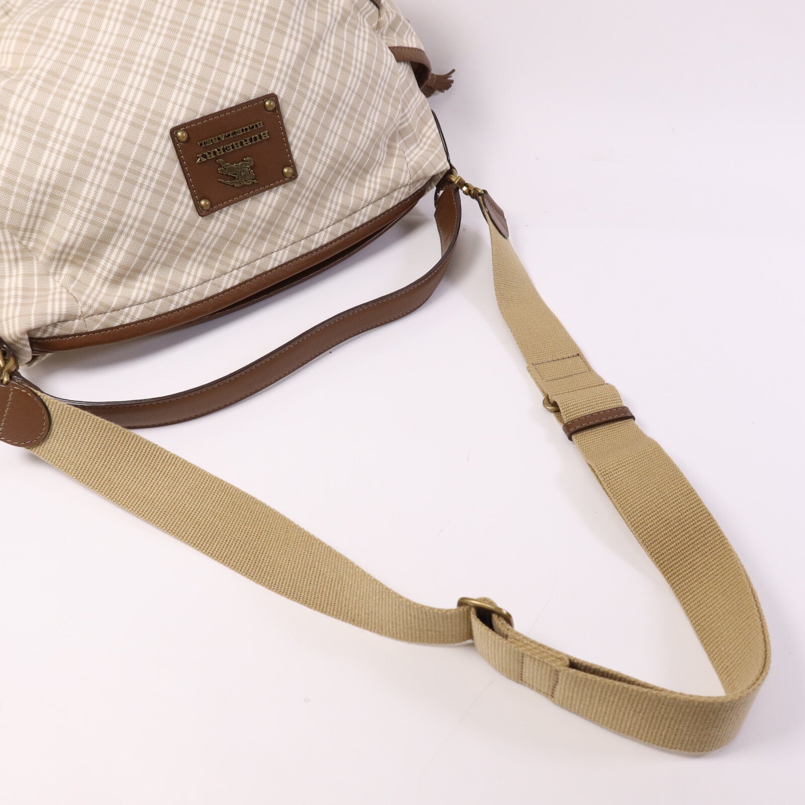 BURBERRY 帆布2 Way Shoulder Bag金扣手挽肩背兩用袋