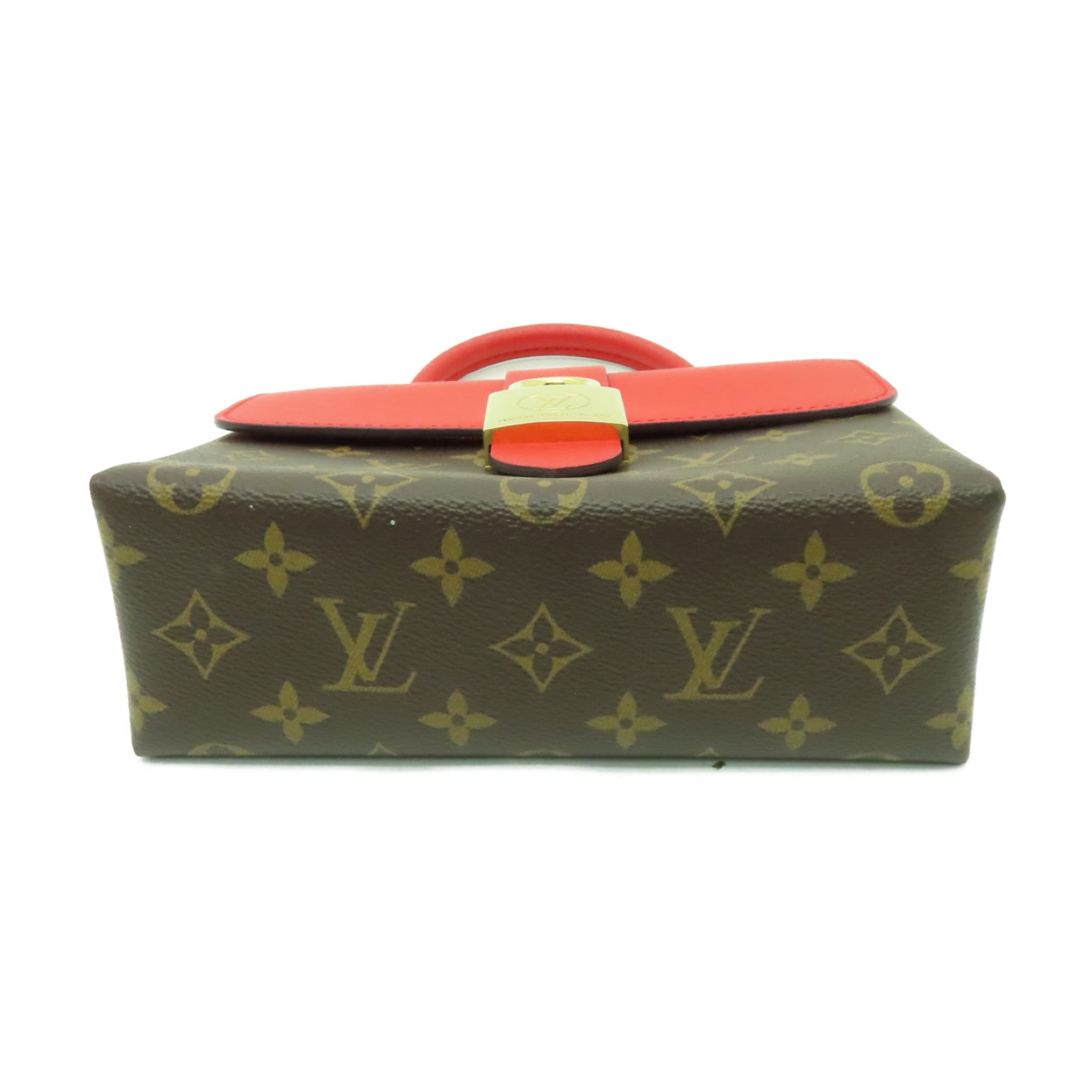 LOUIS VUITTON 【激減優惠】Monogram Locky BB金扣手挽袋紅色/啡色