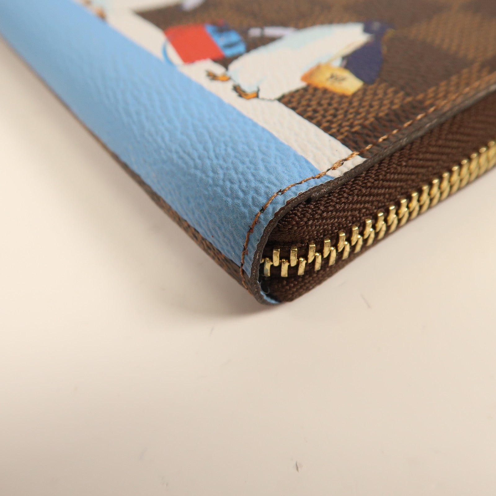 LOUIS VUITTON Damier Portefeuille Clemence金扣長錢包