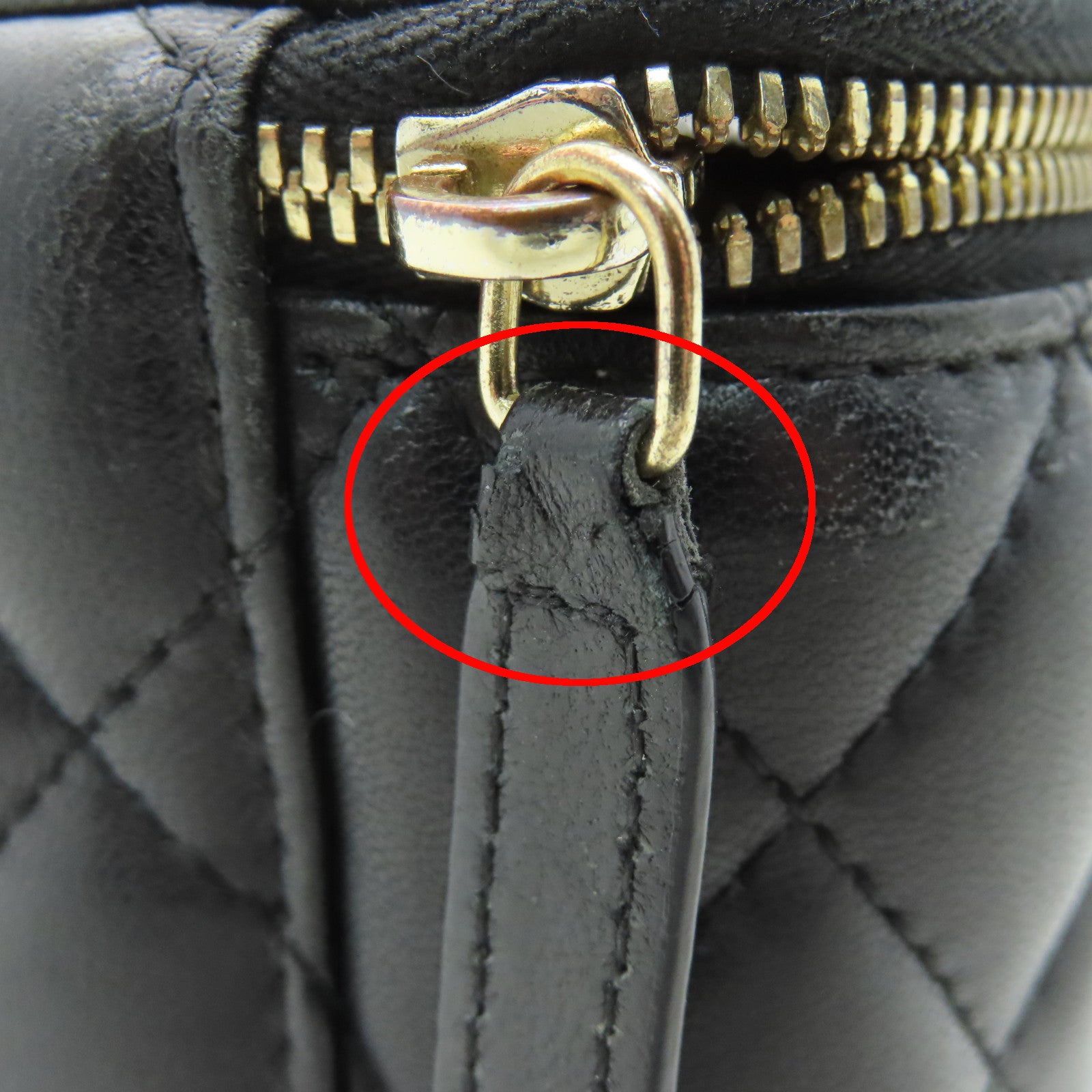 CHANEL 菱格羊皮皮革Chain Shoulder金扣鏈帶肩背袋黑色