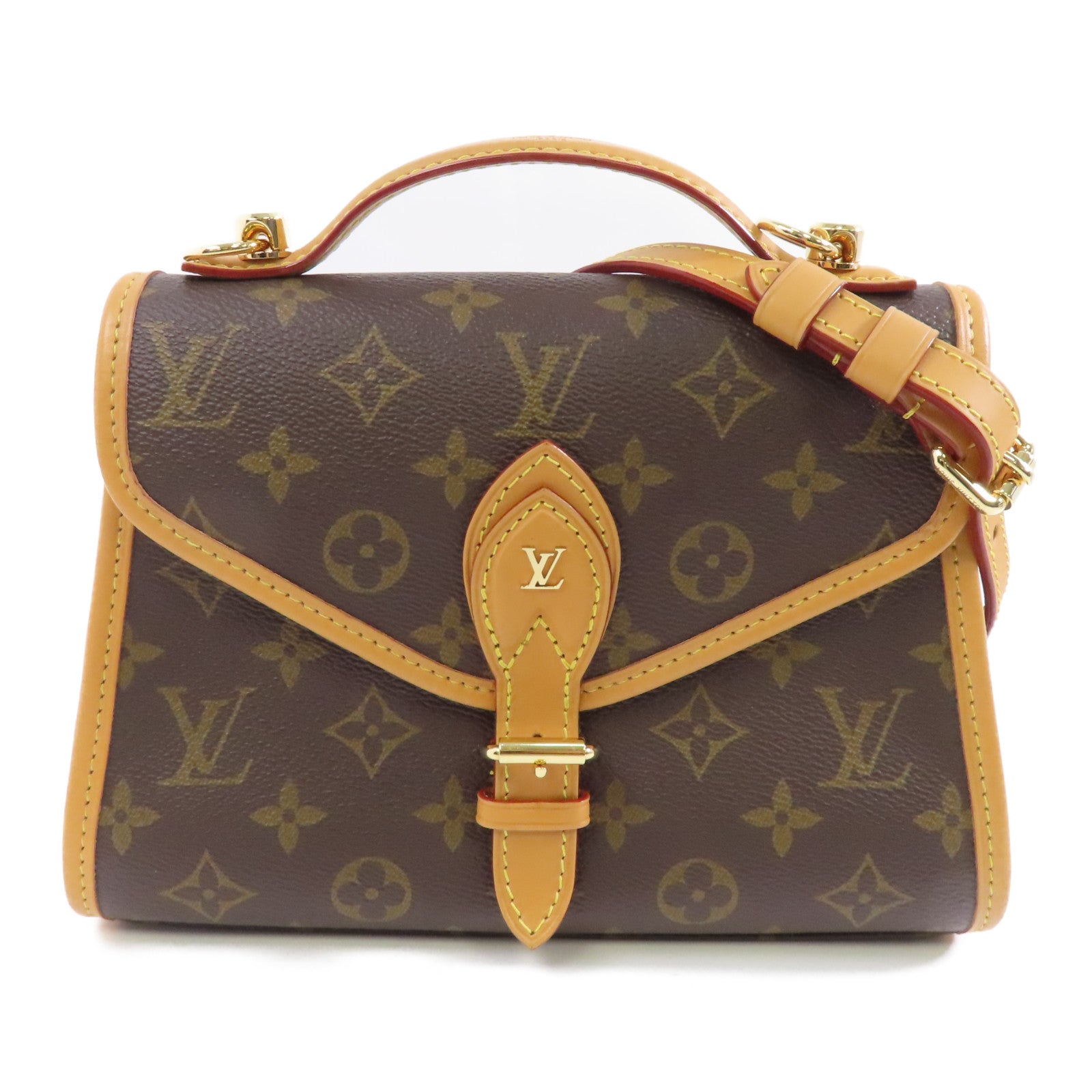 LOUIS VUITTON Monogram Ivy金扣手挽肩背兩用袋啡色