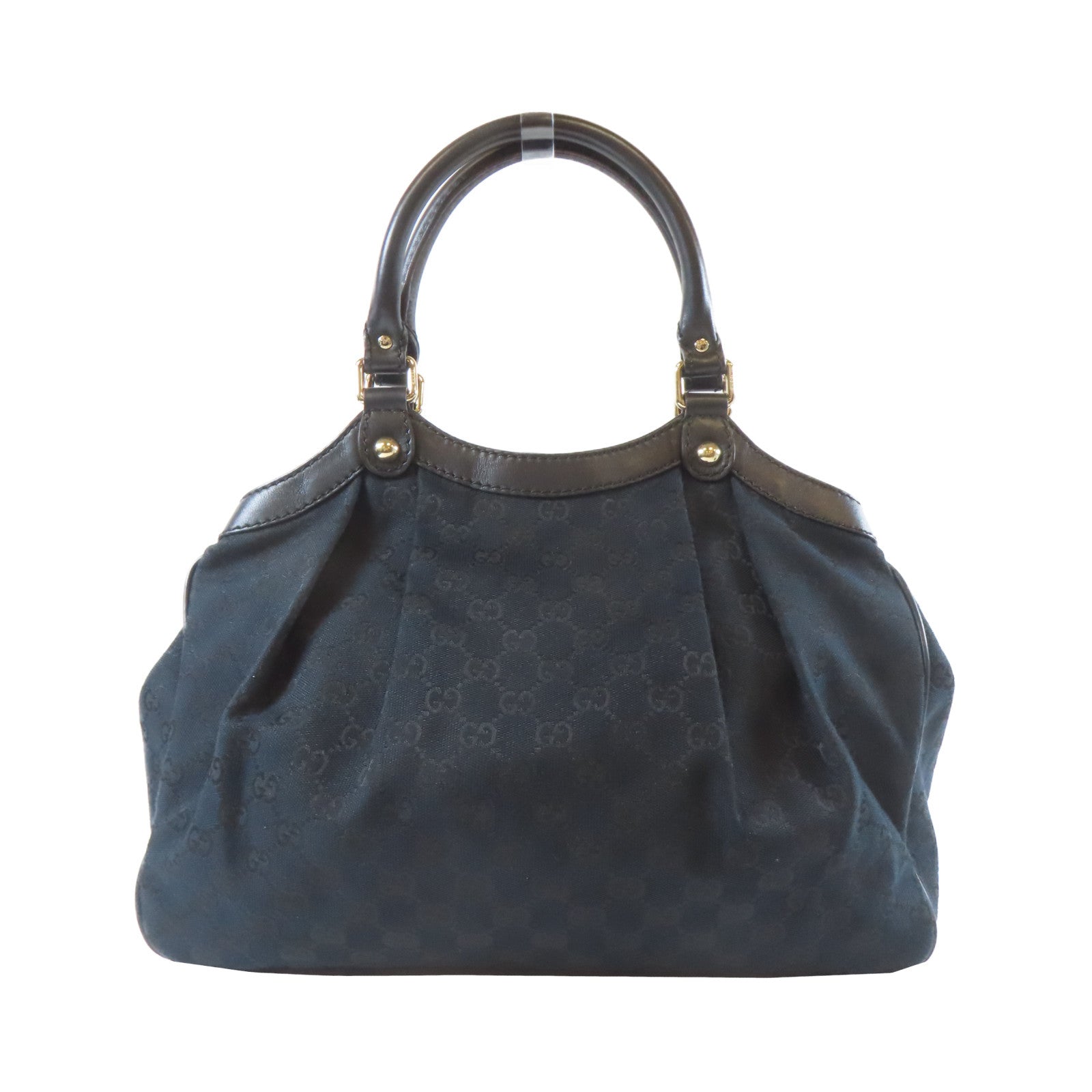 GUCCI 【激減優惠】帆布Sukey Shoulder Bag金扣肩背袋黑色
