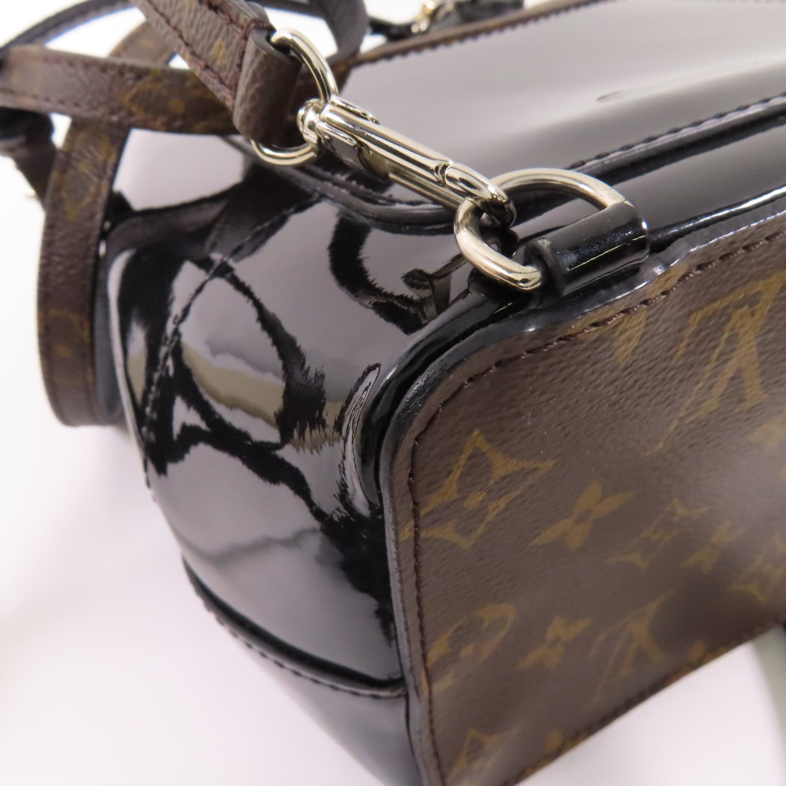 LOUIS VUITTON LV SHW Hot Springs M55769 Monogram Vernis Brown Black