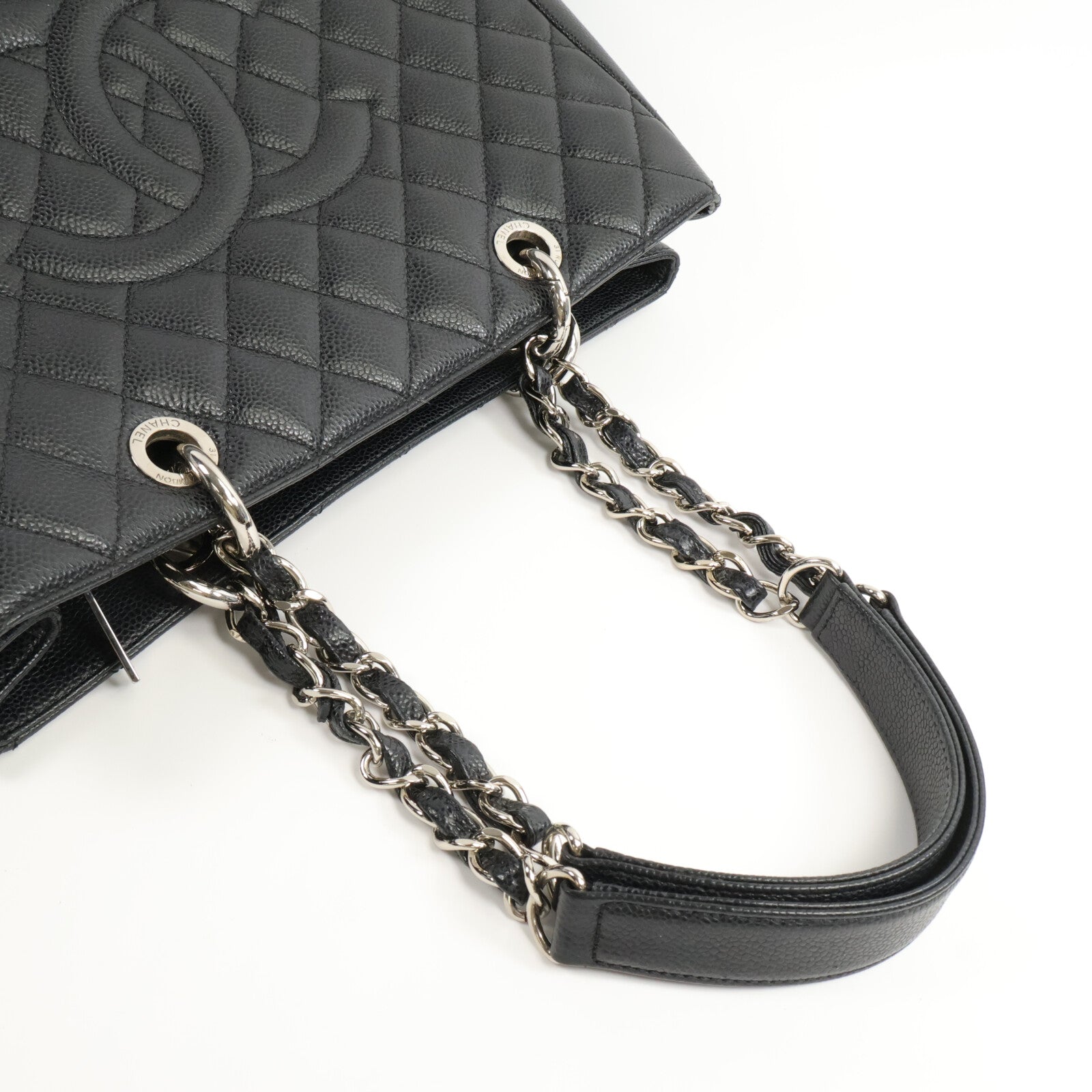 CHANEL 牛皮皮革GST Grand Shopping Tote Bag鏈帶手挽袋