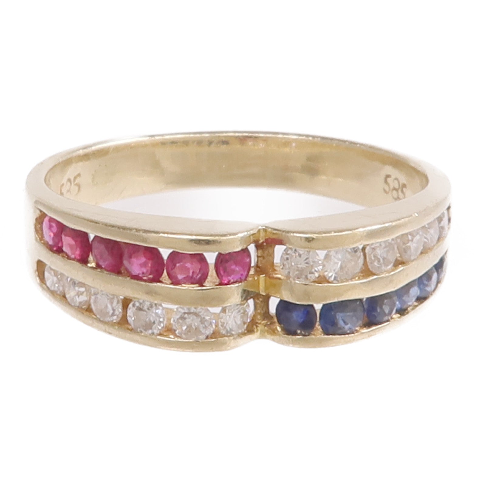 JEWELRY 14K黃金Ring紅寶石/藍寶石/鑽石戒指