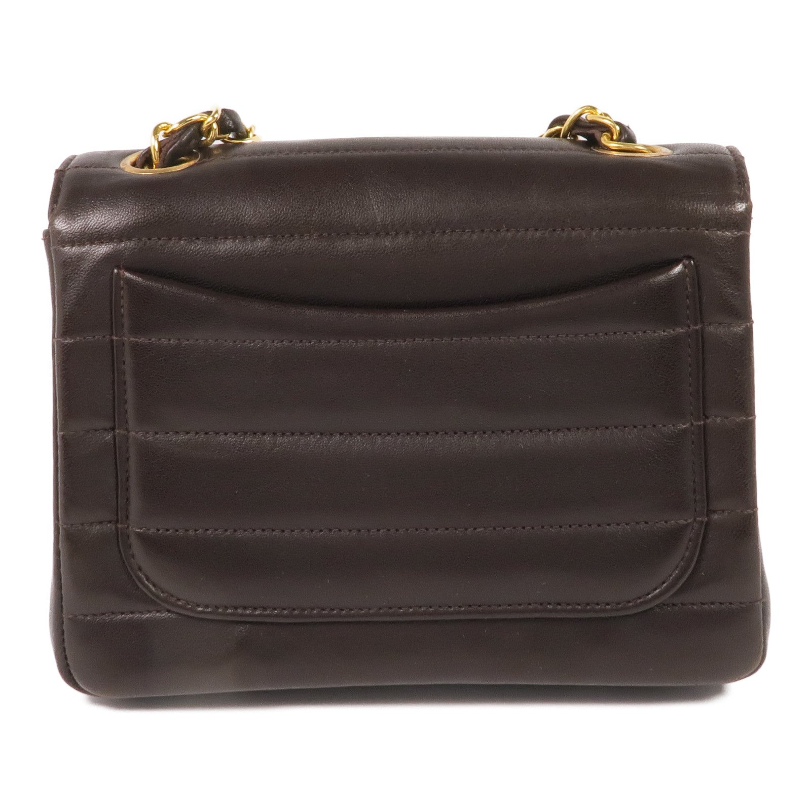 CHANEL 羊皮皮革Vintage Mini Flap Bag金扣鏈帶肩背袋