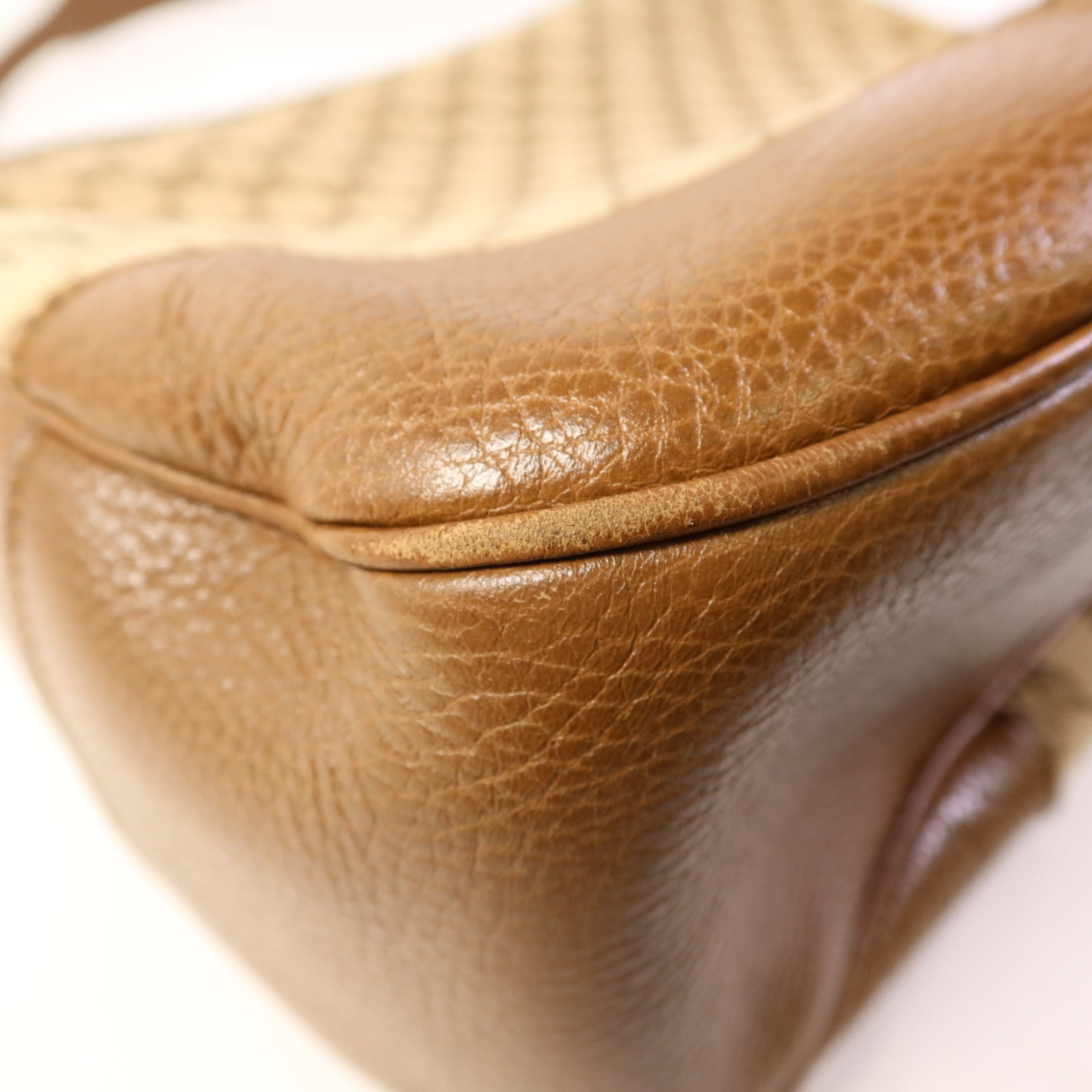 GUCCI 帆布/皮革Bree Micro Hobo金扣肩背袋