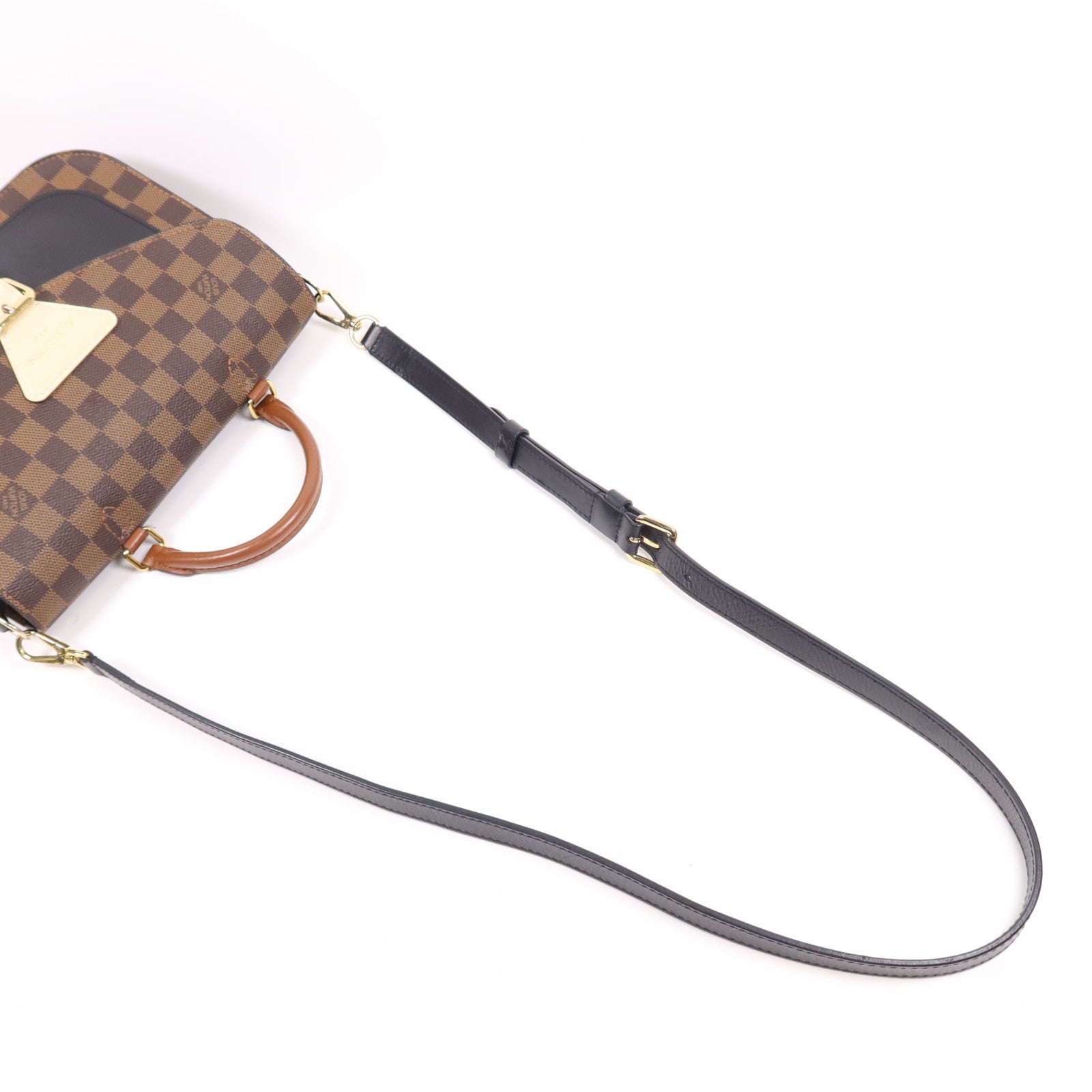 LOUIS VUITTON Damier Beaumarchais金扣手挽肩背兩用袋