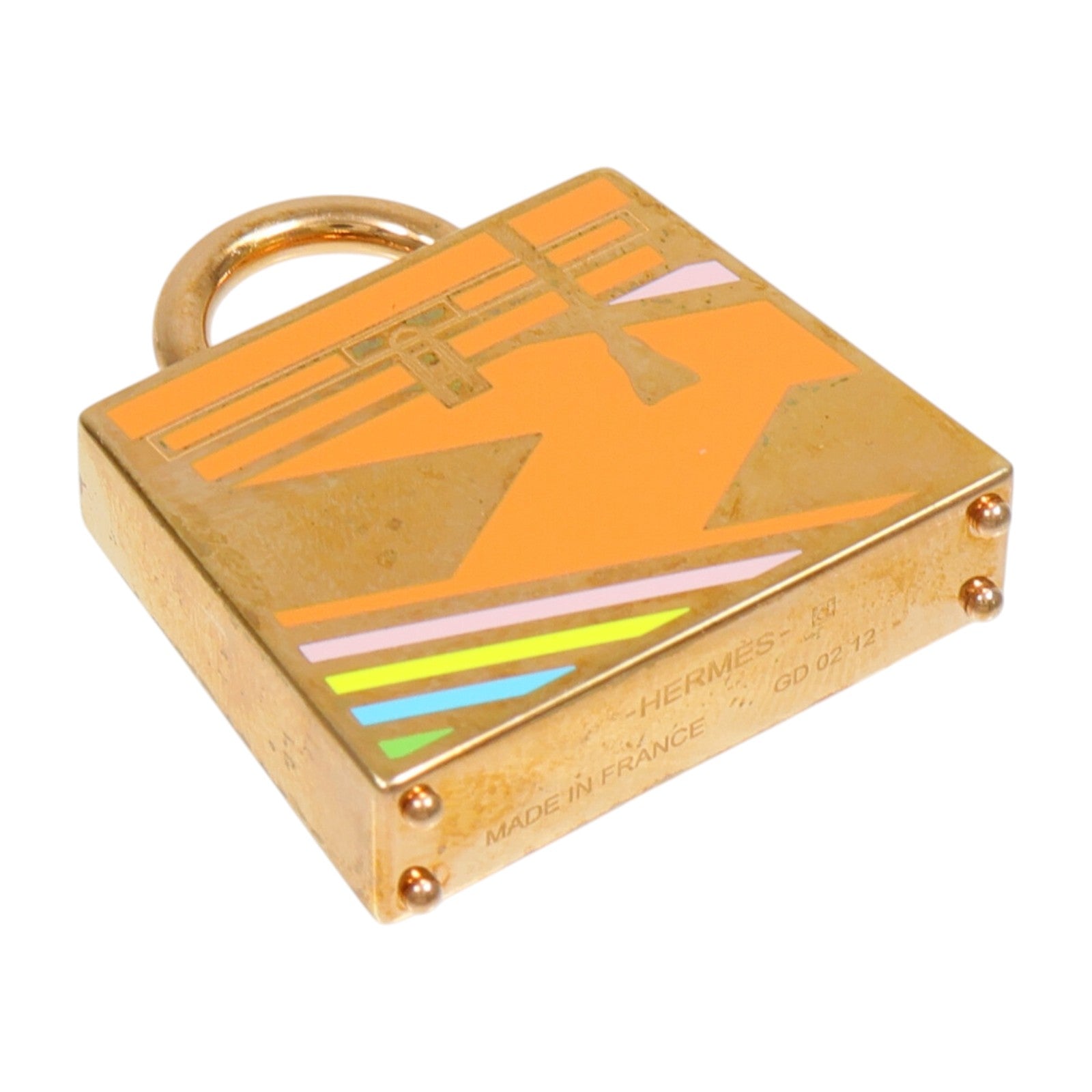 HERMES 金屬Curiosite Kelly Laque Charm掛飾
