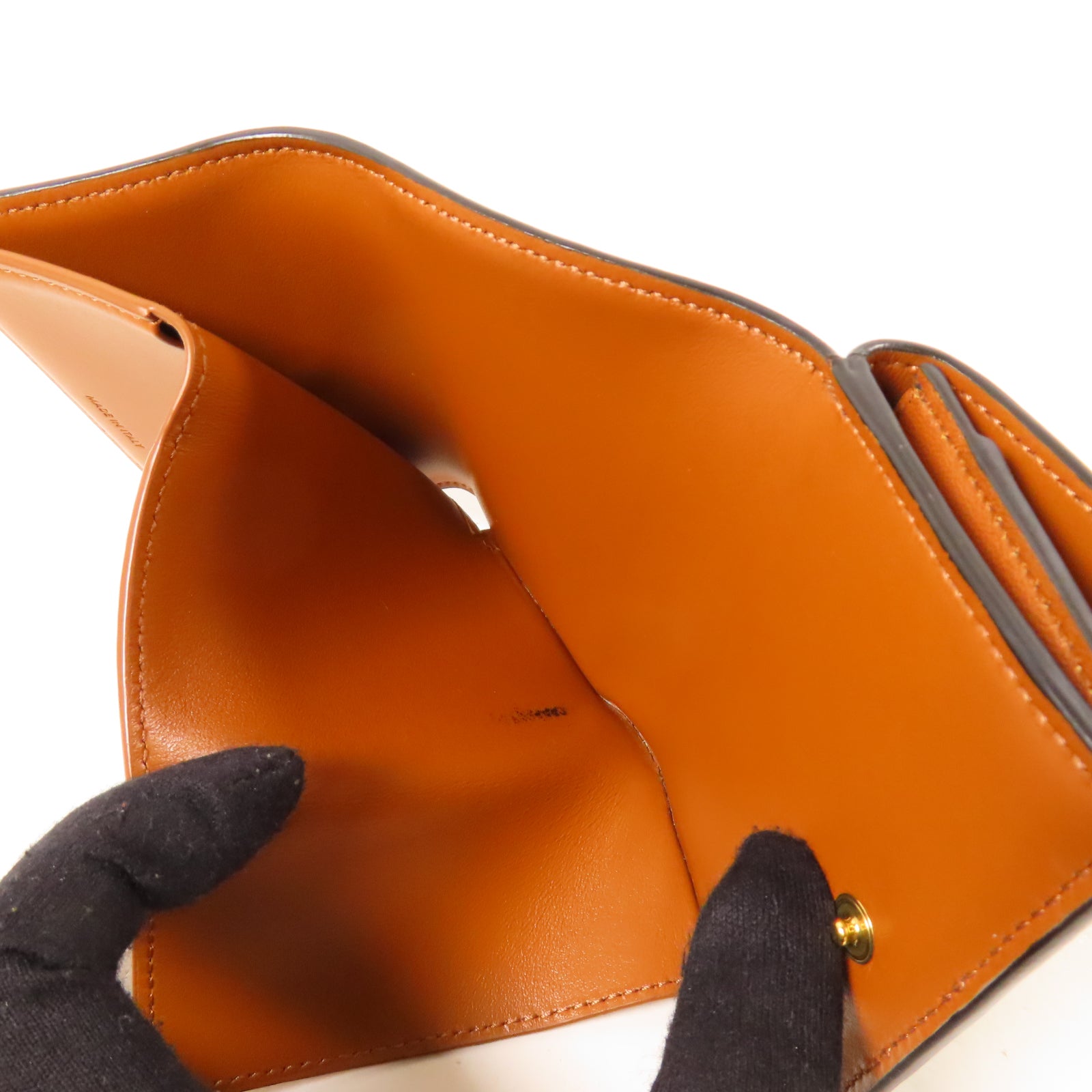 CELINE 塗層帆布Wallet金扣錢包啡色