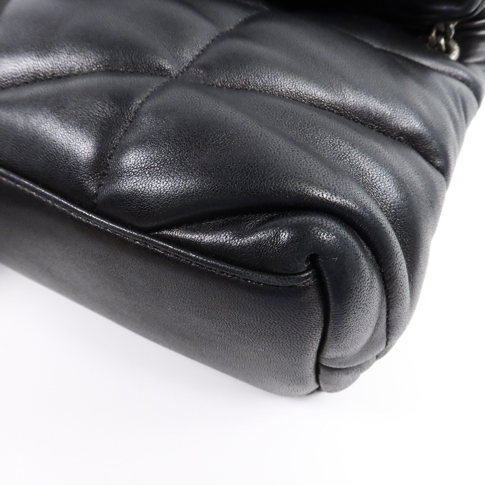 SAINT LAURENT 羊皮皮革LouLou Puffer Small鏈帶肩背袋