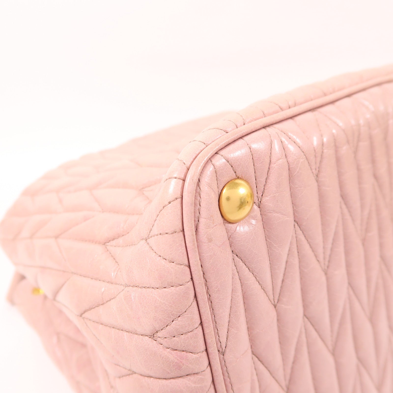 Miu Miu 牛皮皮革Matelasse金扣手挽肩背兩用袋