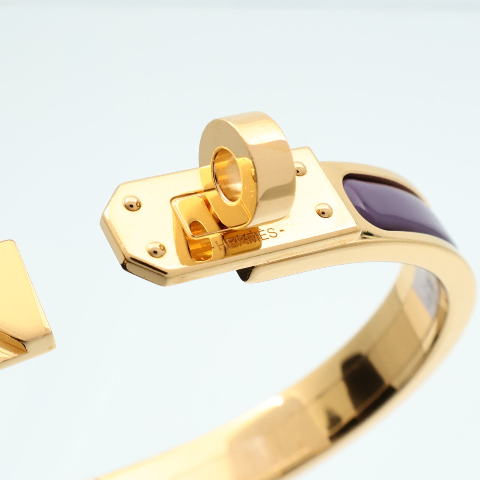 HERMES 金屬/琺瑯Mini Clic Kelly手鐲
