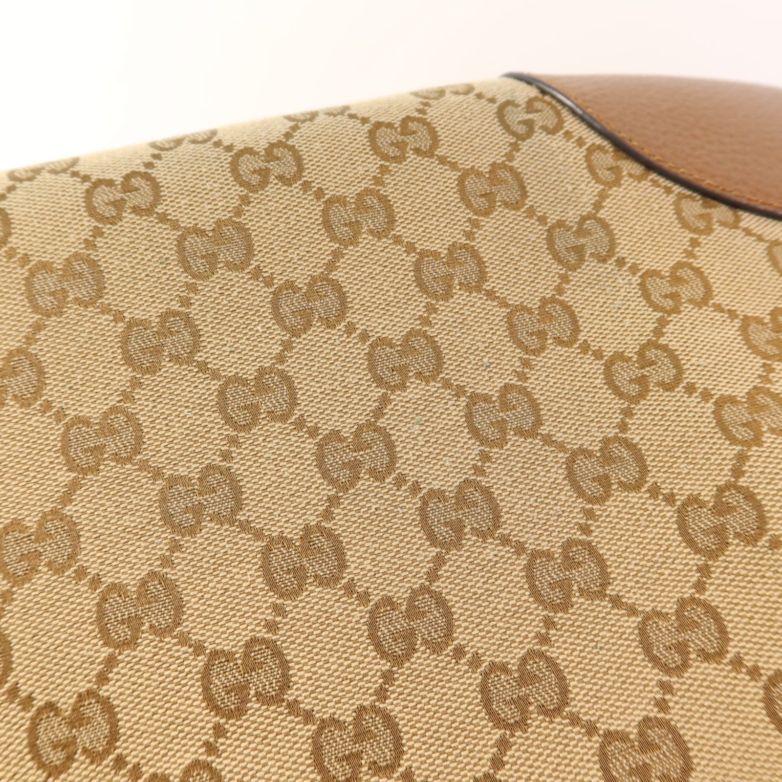 GUCCI 帆布/皮革Bree Micro Hobo金扣肩背袋