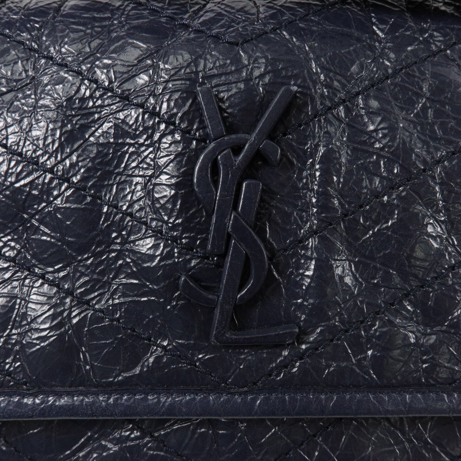 SAINT LAURENT 牛皮皮革Niki Baby鏈帶手挽肩背兩用袋