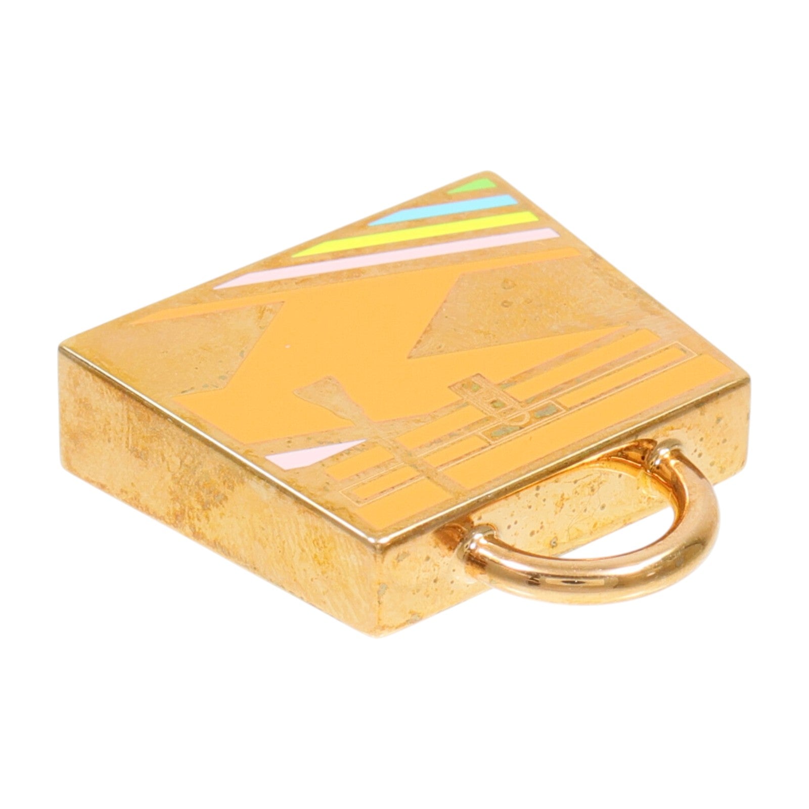 HERMES 金屬Curiosite Kelly Laque Charm掛飾