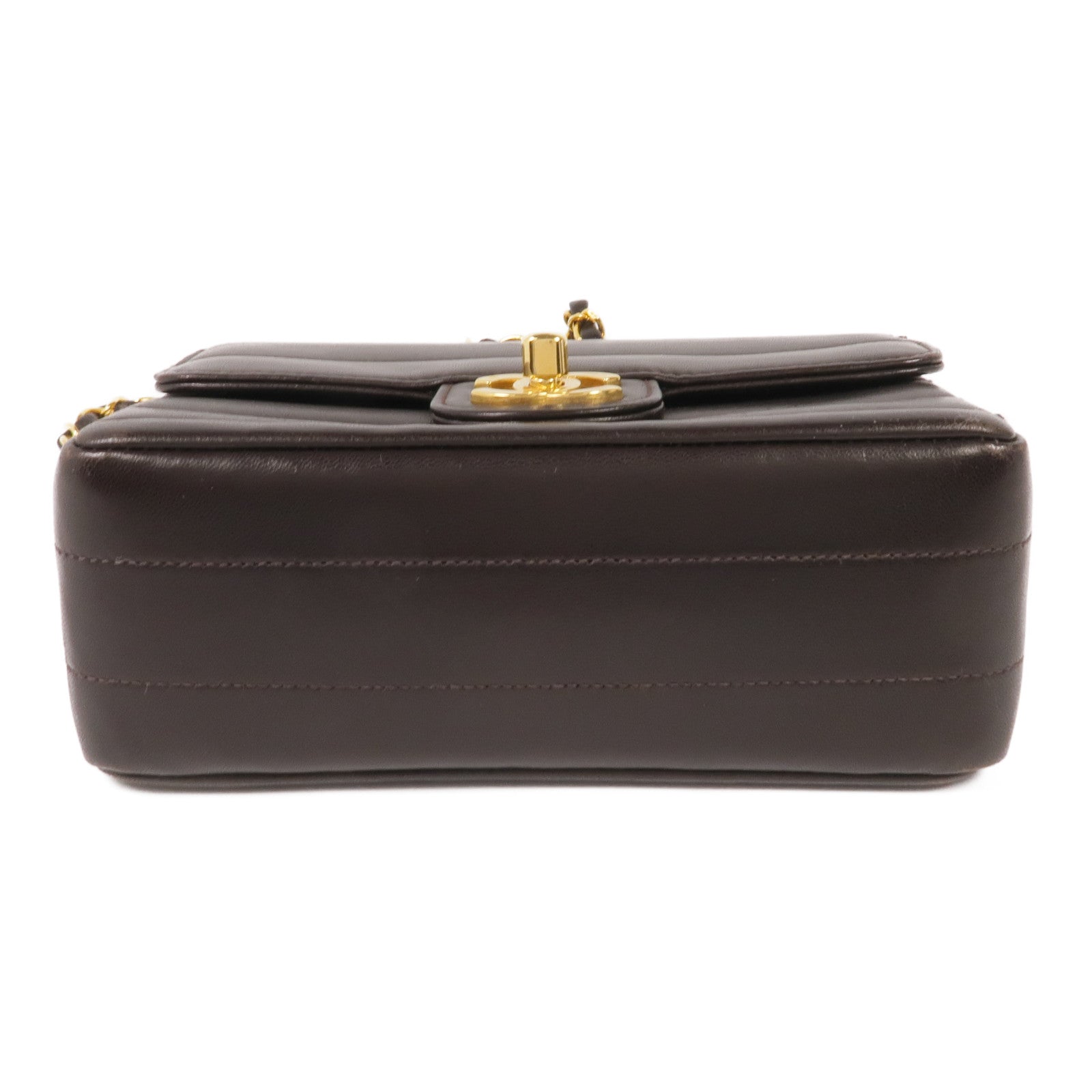 CHANEL 羊皮皮革Vintage Mini Flap Bag金扣鏈帶肩背袋