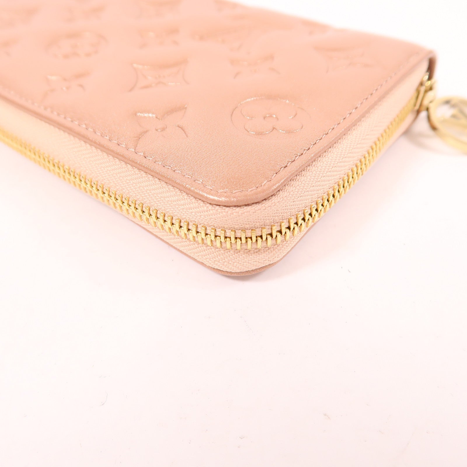 LOUIS VUITTON Monogram Embossed Zippy Wallet Coussin金扣長錢包