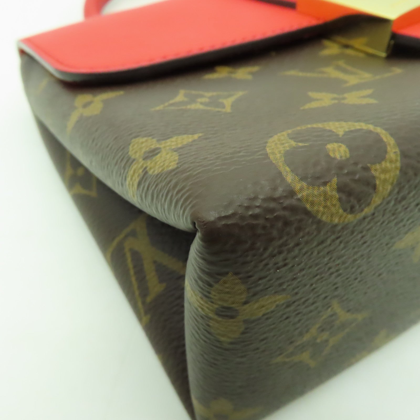 LOUIS VUITTON 【激減優惠】Monogram Locky BB金扣手挽袋紅色/啡色