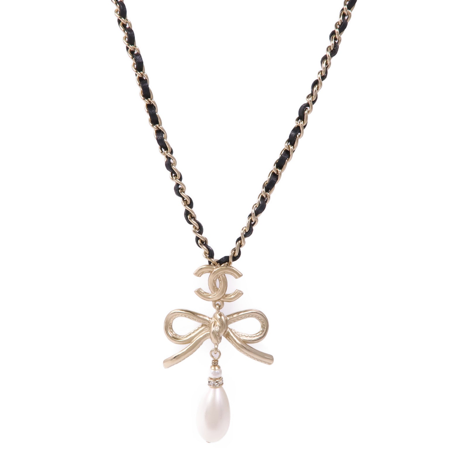 CHANEL PVC/金屬/皮革Necklace項鍊