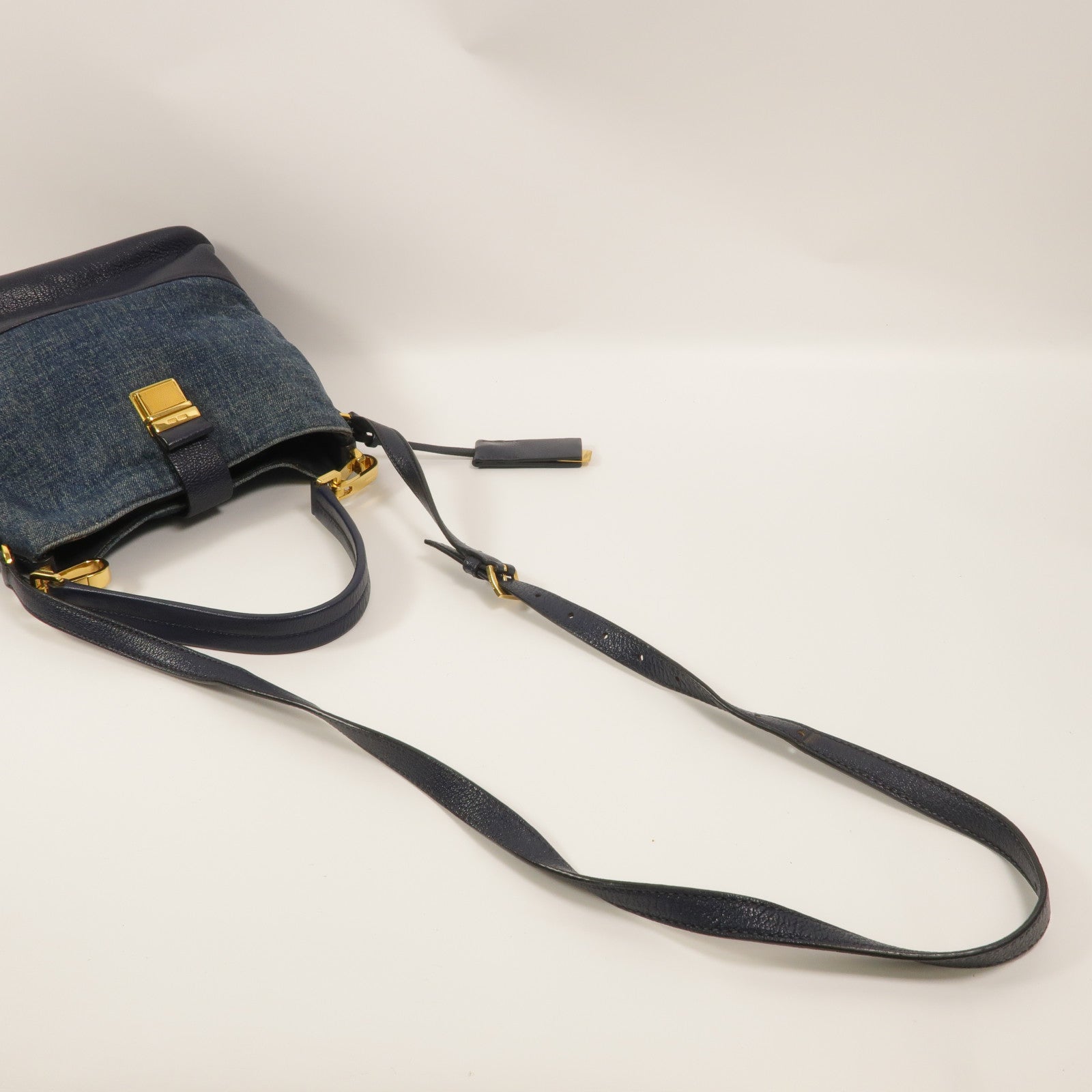 Miu Miu 牛仔布2 Way Shoulder手挽肩背兩用袋