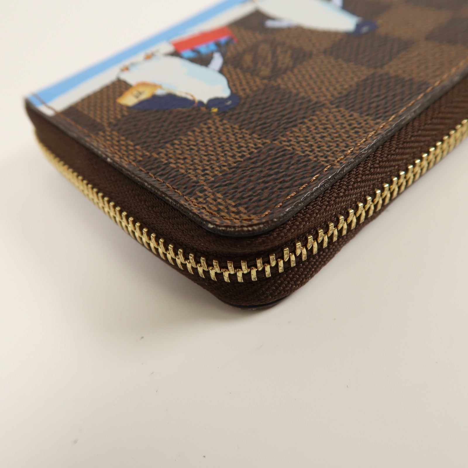 LOUIS VUITTON Damier Portefeuille Clemence金扣長錢包