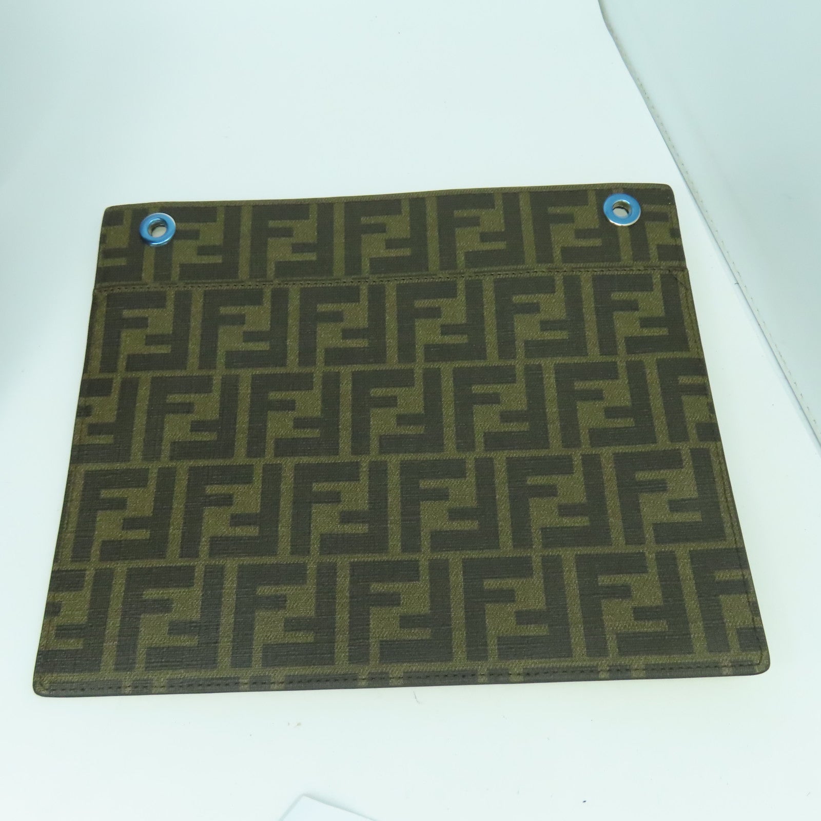 FENDI 尼龍Peekaboo銀扣手挽肩背兩用袋綠色
