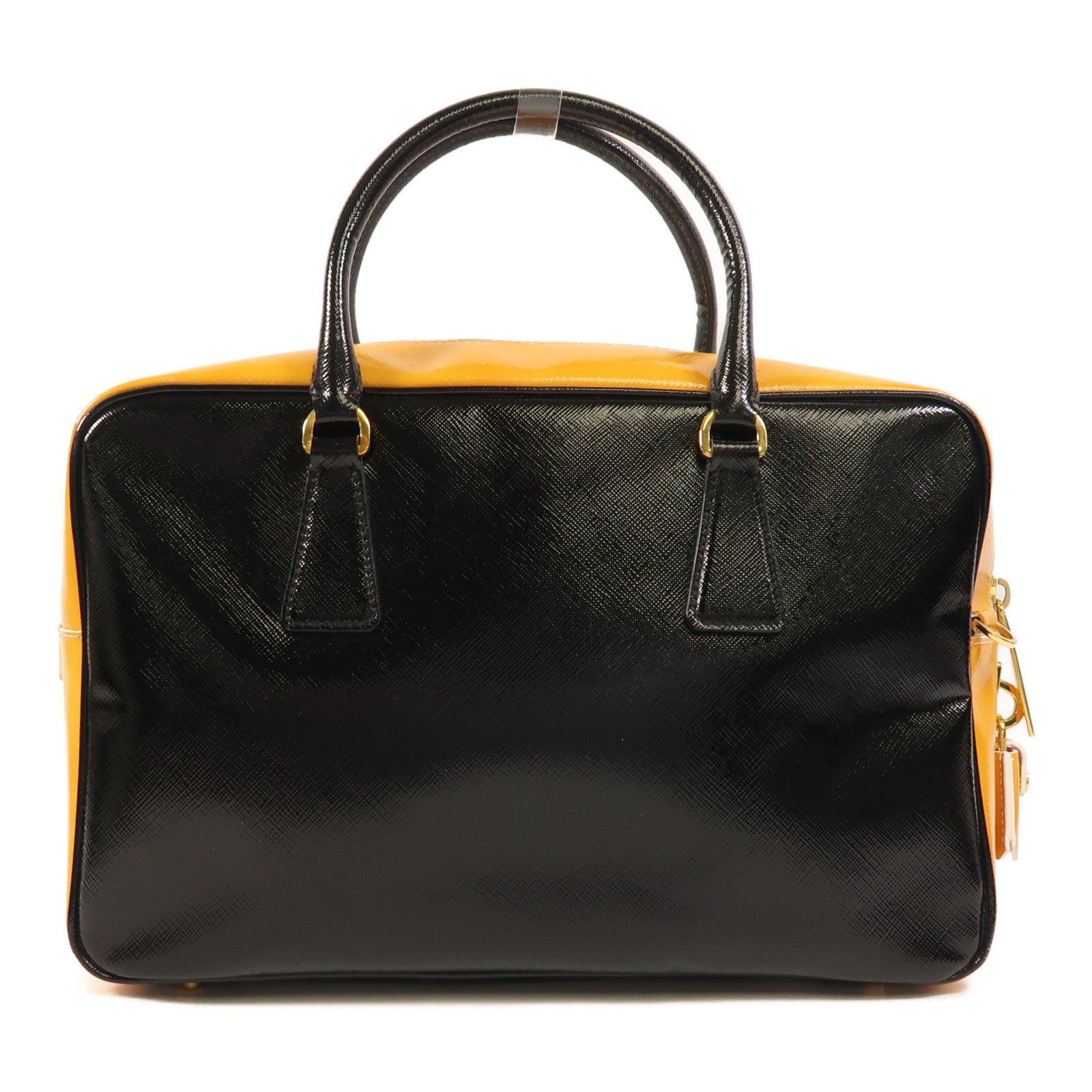 PRADA 漆皮皮革2 Way Shoulder金扣手挽肩背兩用袋