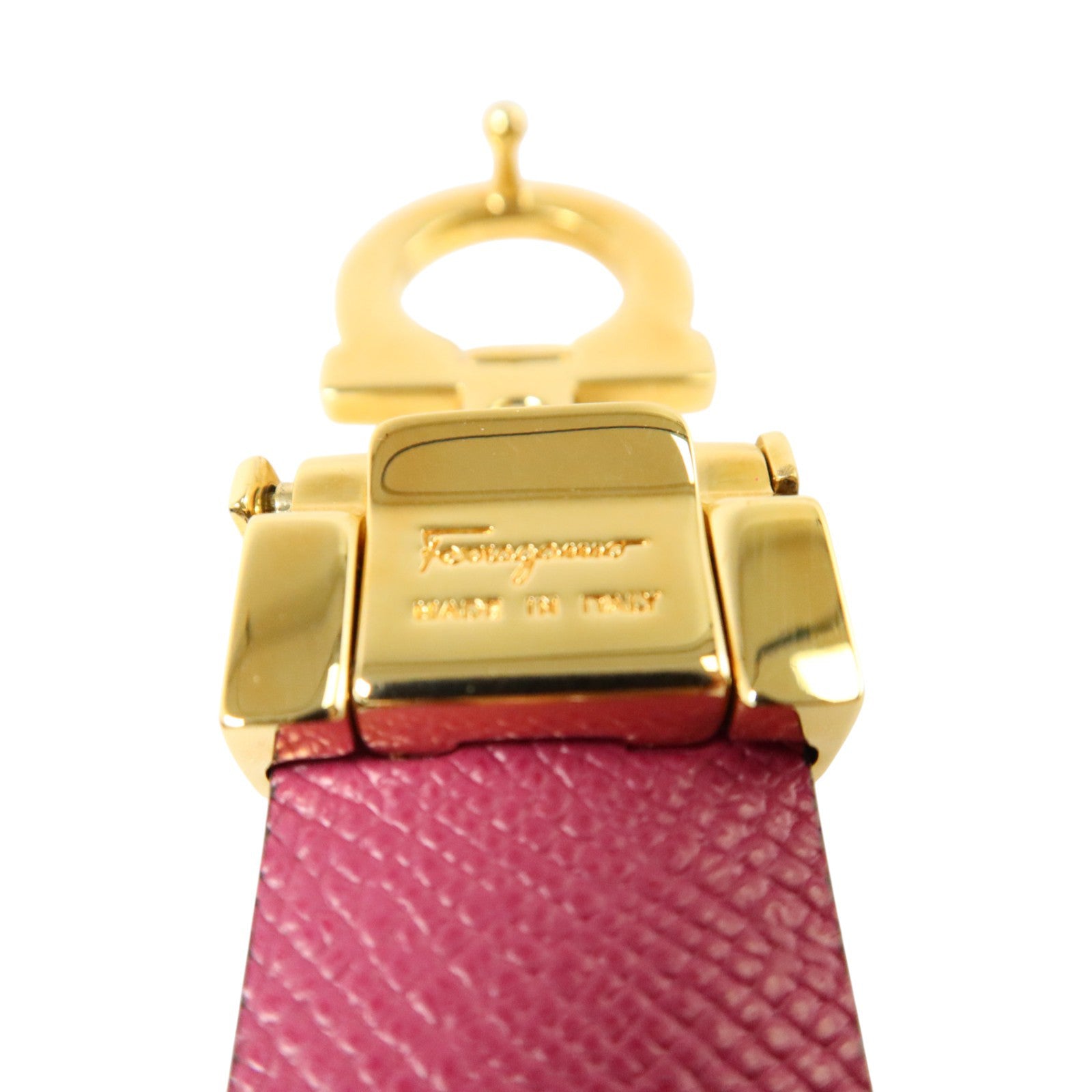 Salvatore Ferragamo 牛皮皮革Gancini Reversible Belt 85cm金扣皮帶