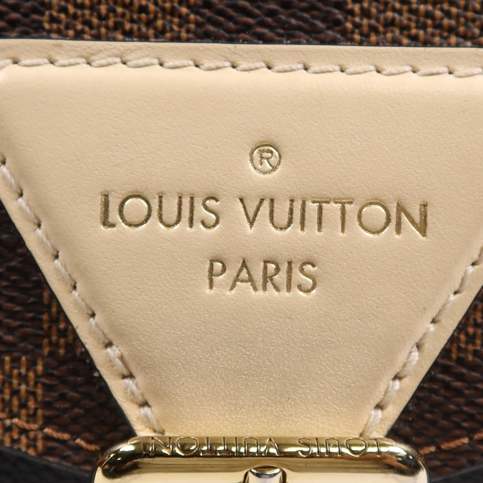 LOUIS VUITTON Damier Beaumarchais金扣手挽肩背兩用袋