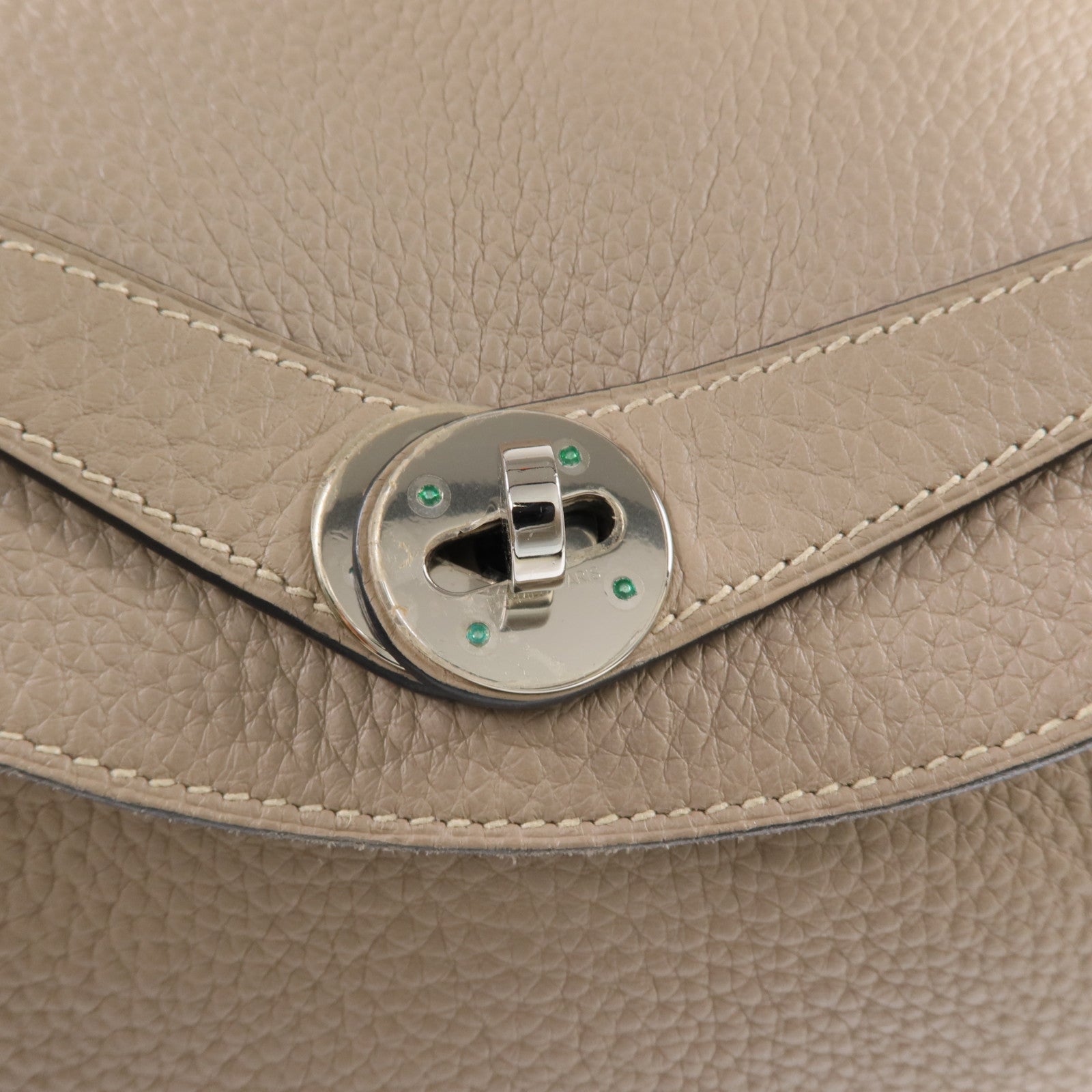 HERMES Clemence皮革Lindy 30銀扣肩背袋
